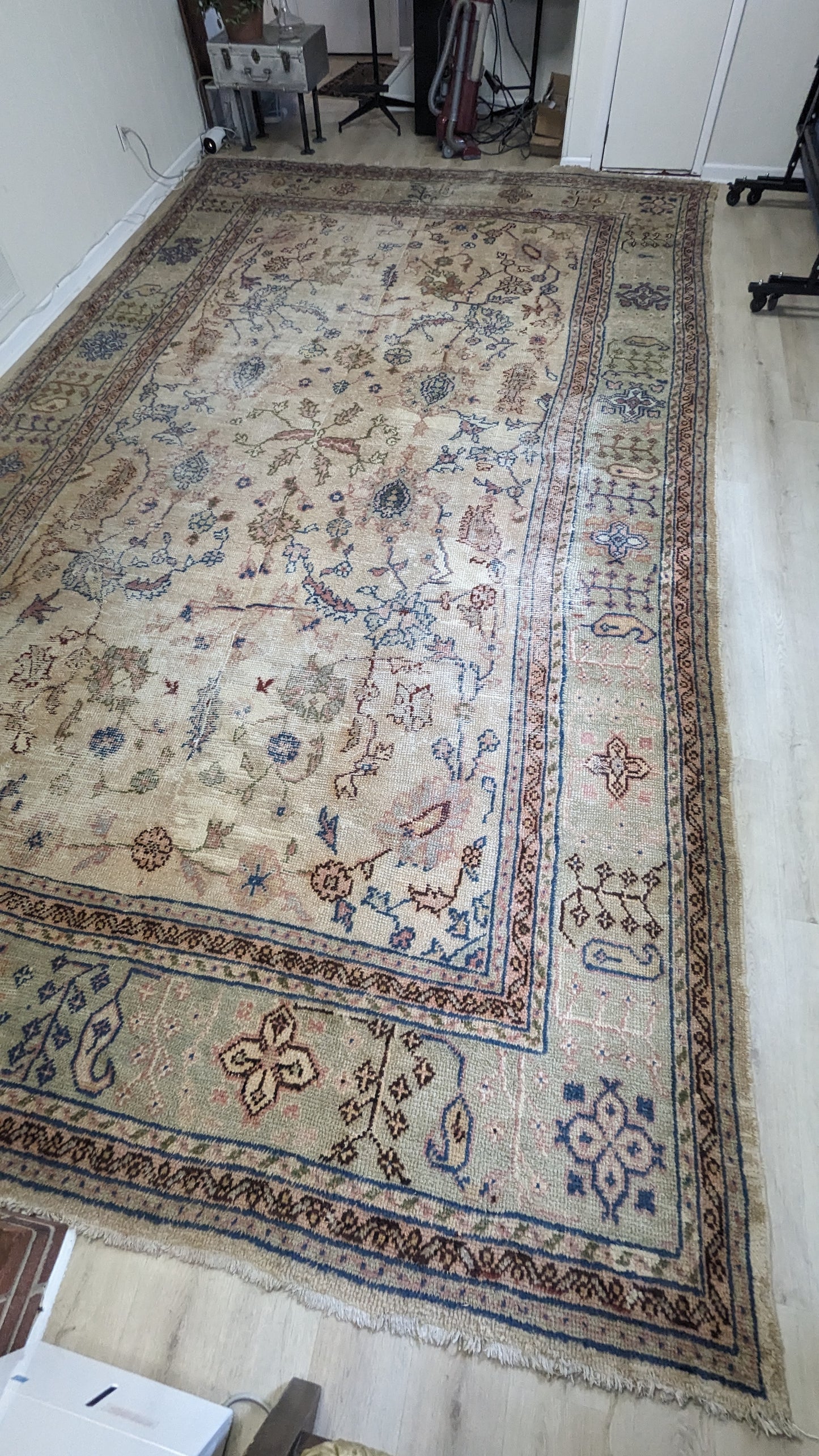 Vintage Borlu Turkish Rug, 10x17 - "Bohemian Palace Oushak"