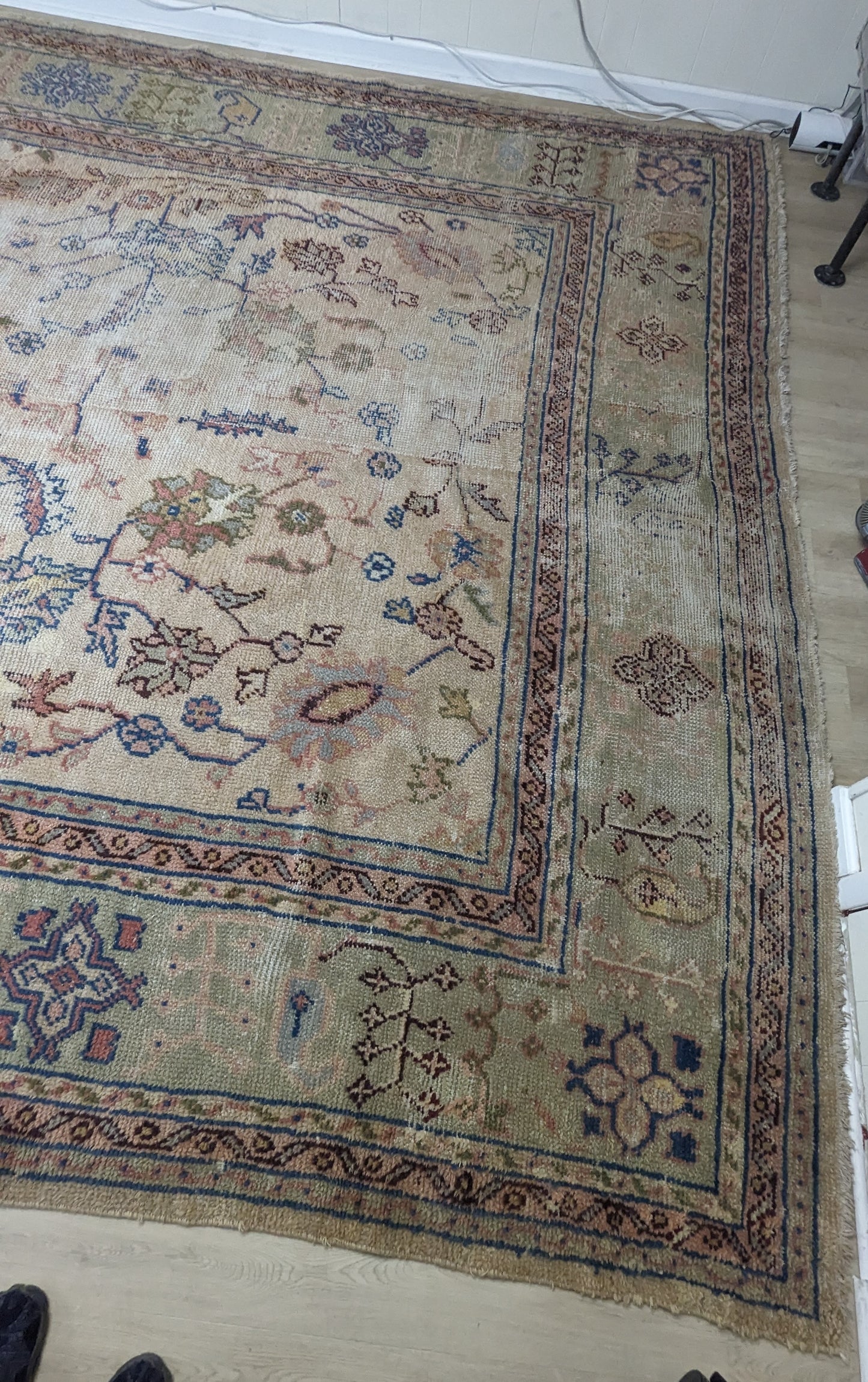 Vintage Borlu Turkish Rug, 10x17 - "Bohemian Palace Oushak"
