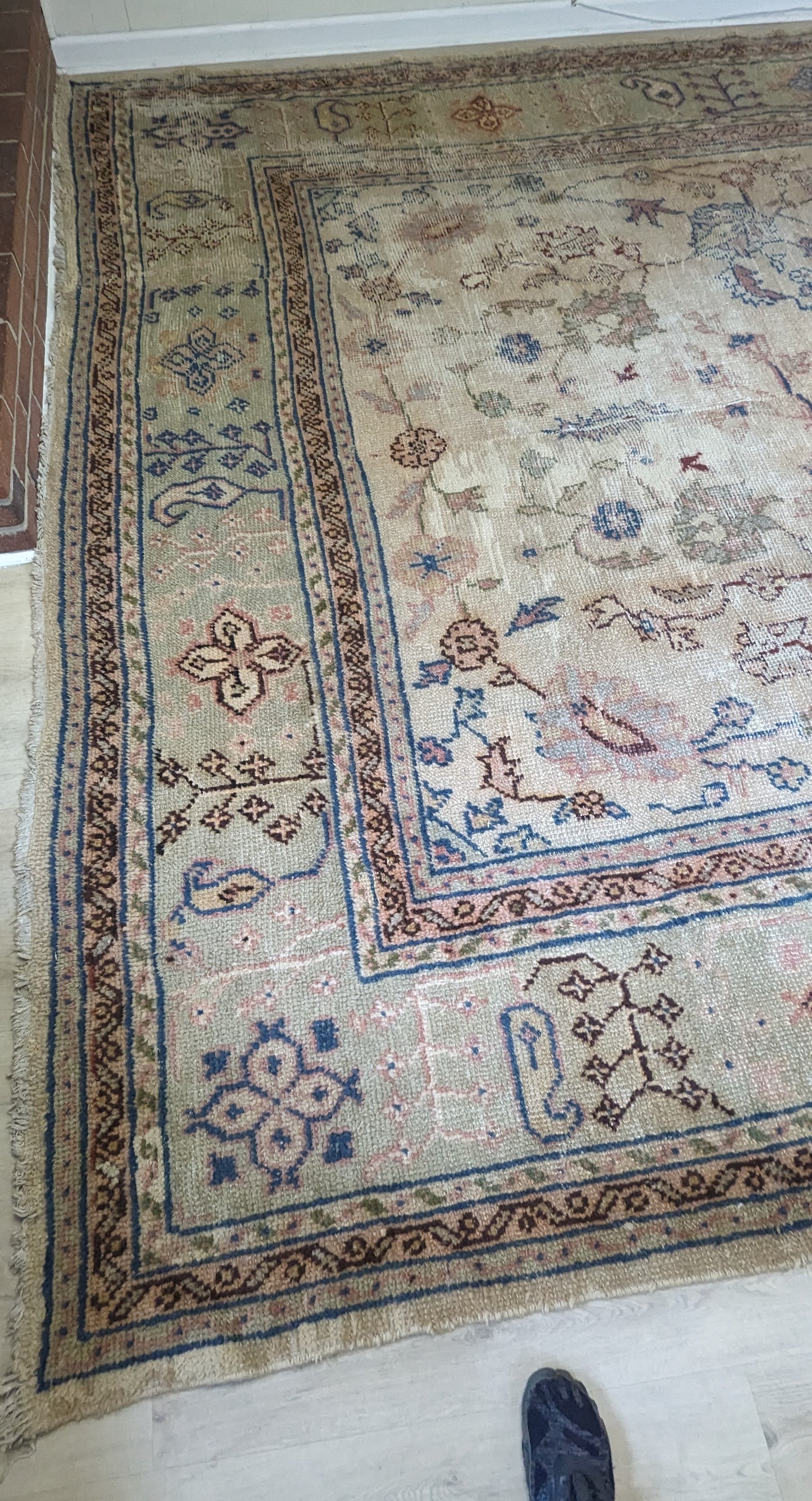 Vintage Borlu Turkish Rug, 10x17 - "Bohemian Palace Oushak"