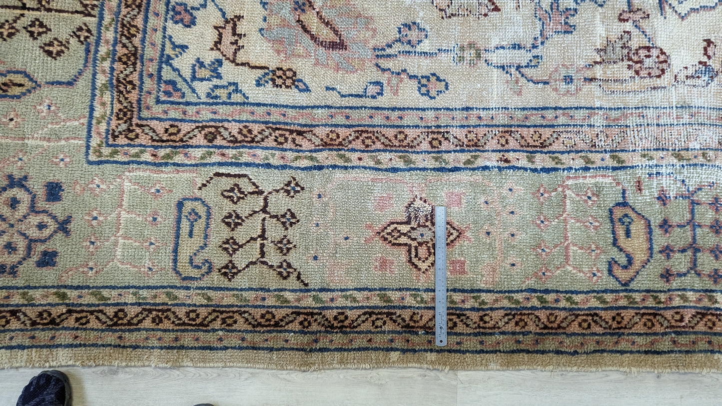 Vintage Borlu Turkish Rug, 10x17 - "Bohemian Palace Oushak"