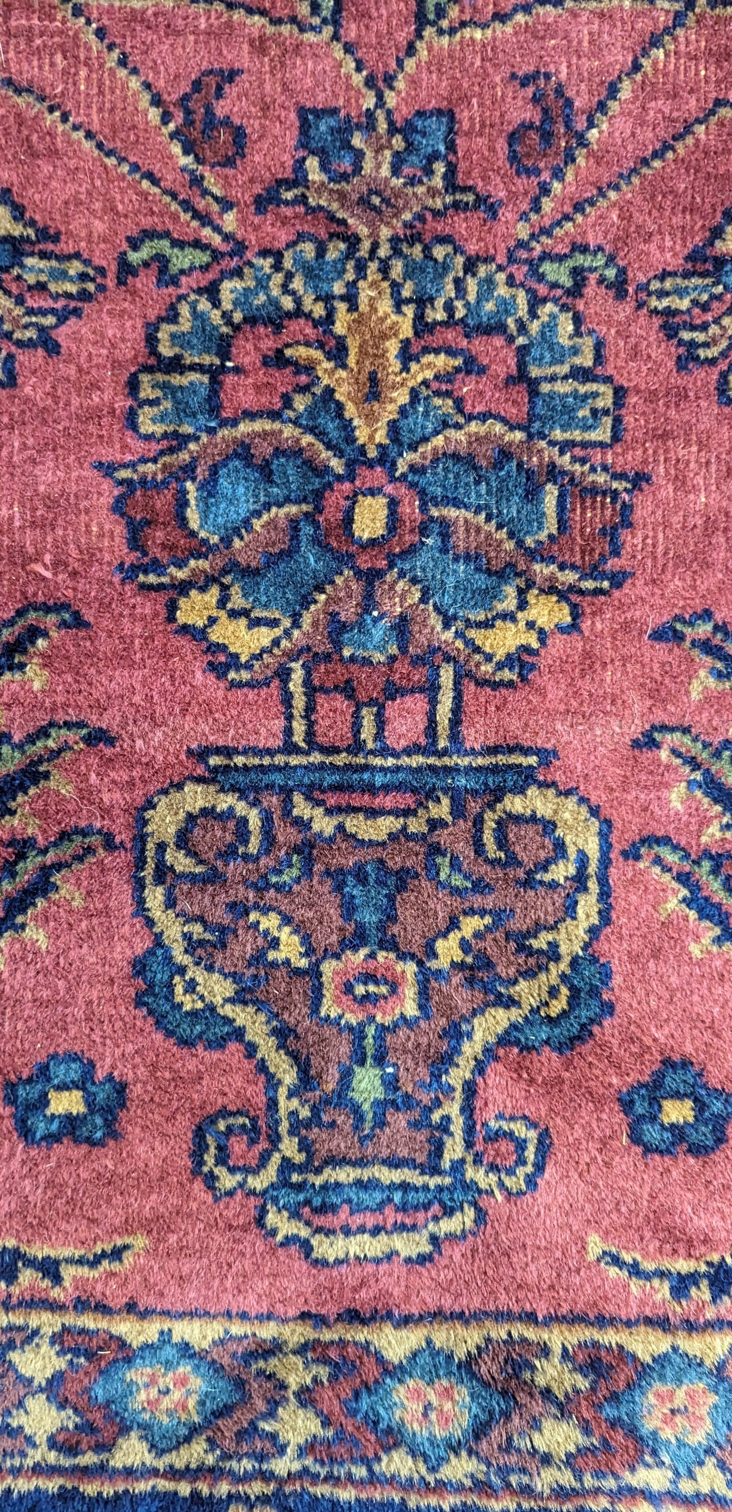 Antique Turkish Rug, 9x12 -"The Plum Rose Sanctuary"