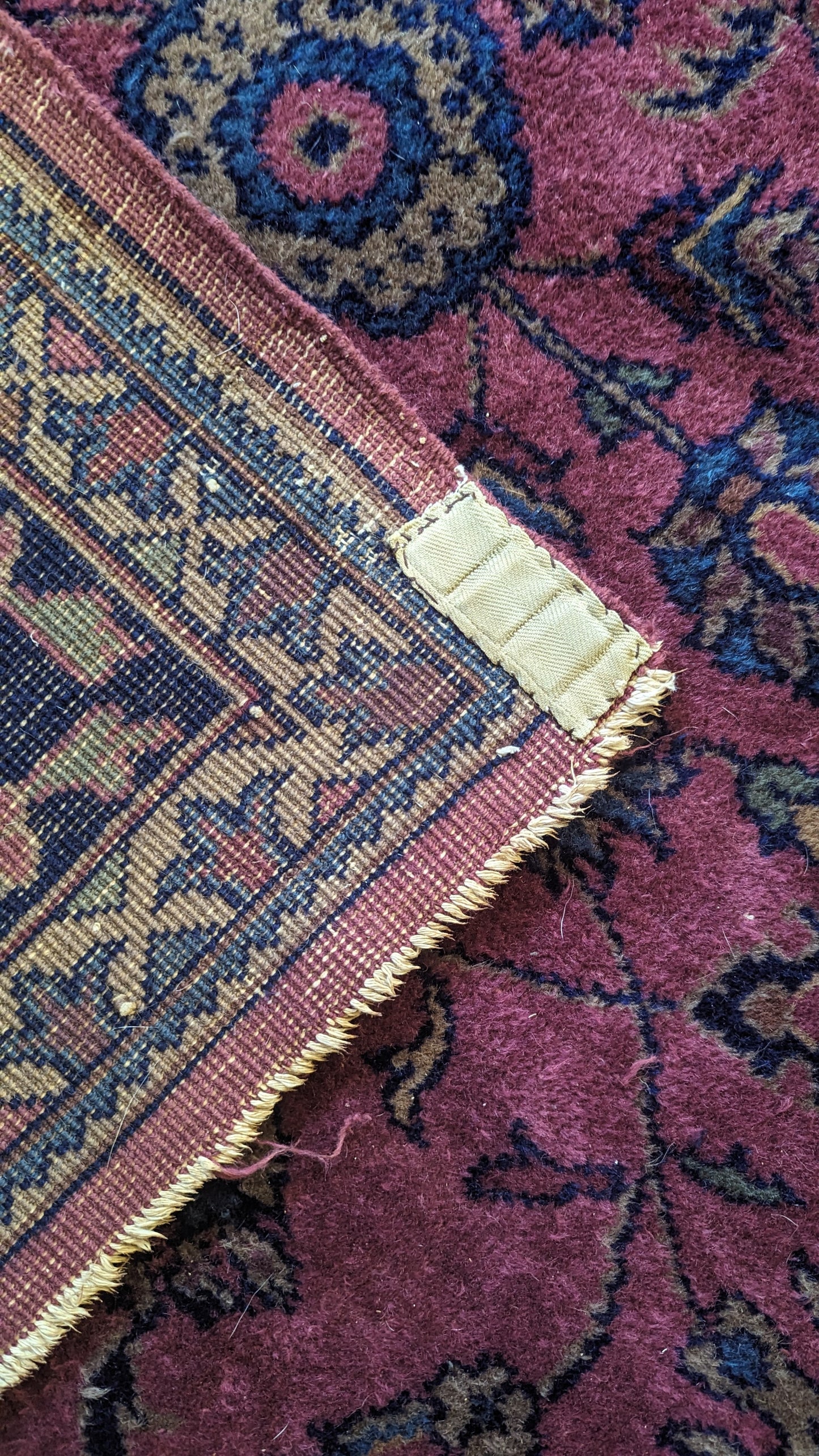 Antique Turkish Rug, 9x12 -"The Plum Rose Sanctuary"
