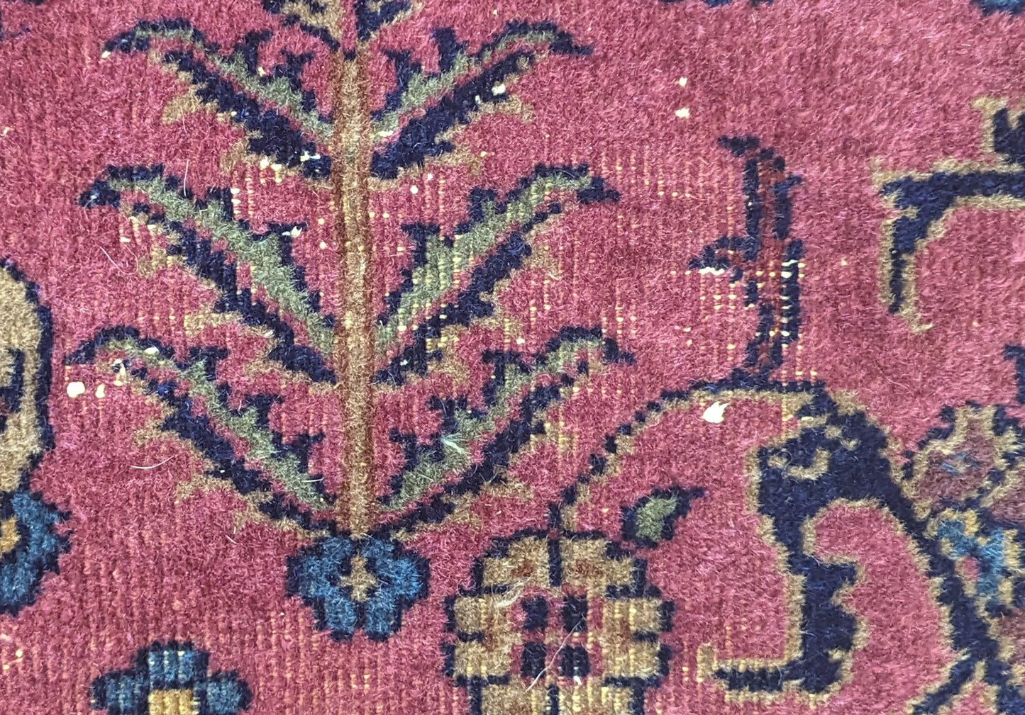 Antique Turkish Rug, 9x12 -"The Plum Rose Sanctuary"