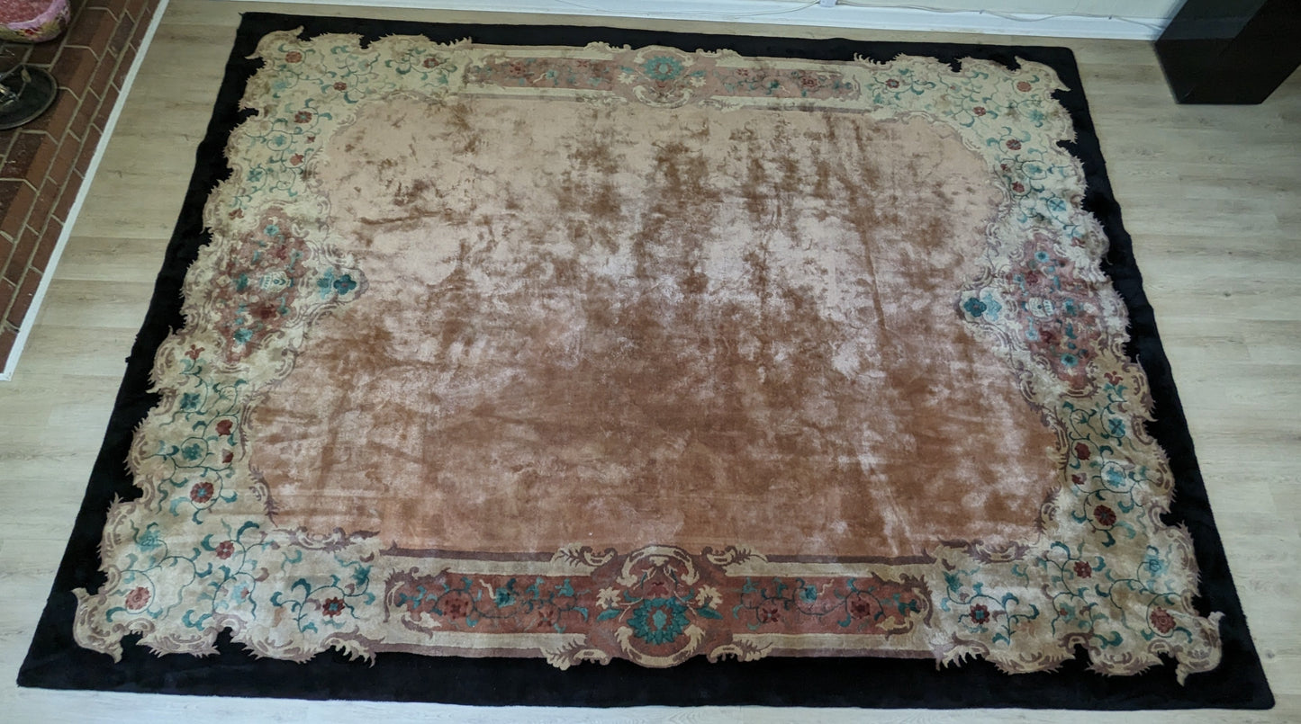 Antique Art Deco Chinese Rug, 9x12