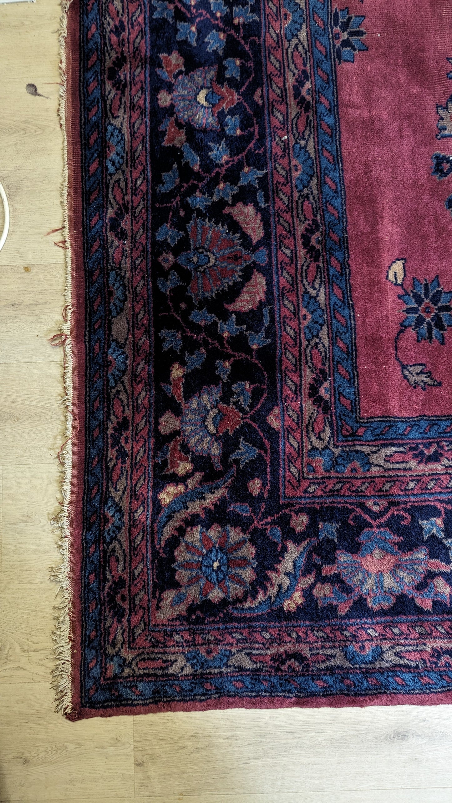 Antique Turkish Rug, 10x13 - "The Plum Rose Palace"