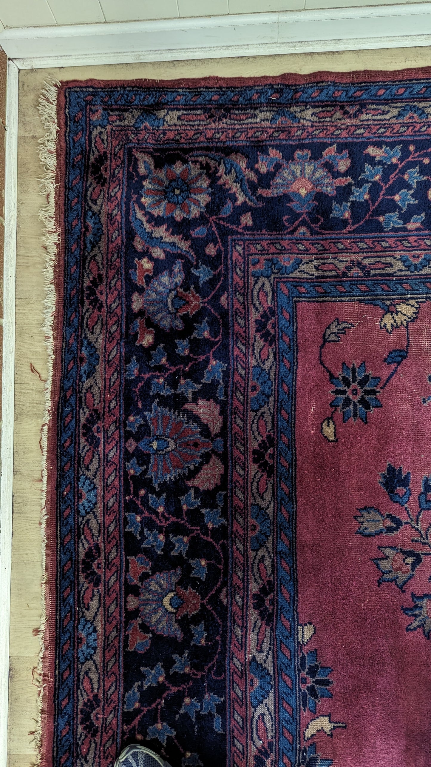 Antique Turkish Rug, 10x13 - "The Plum Rose Palace"