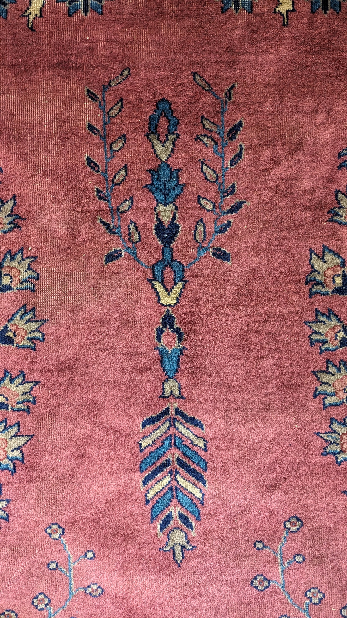 Antique Turkish Rug, 10x13 - "The Plum Rose Palace"