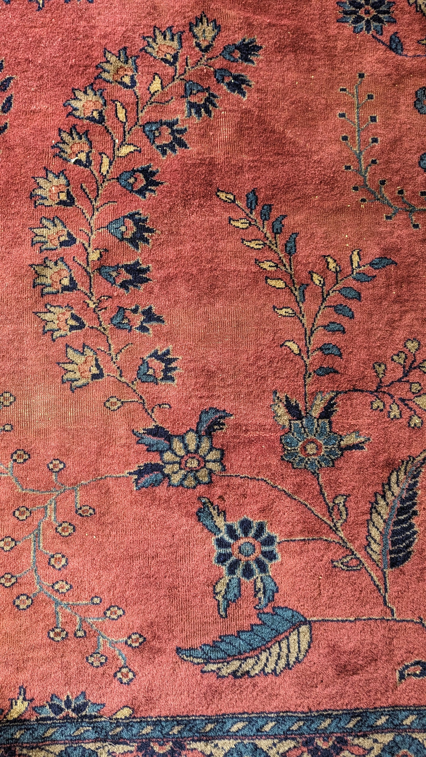 Antique Turkish Rug, 10x13 - "The Plum Rose Palace"