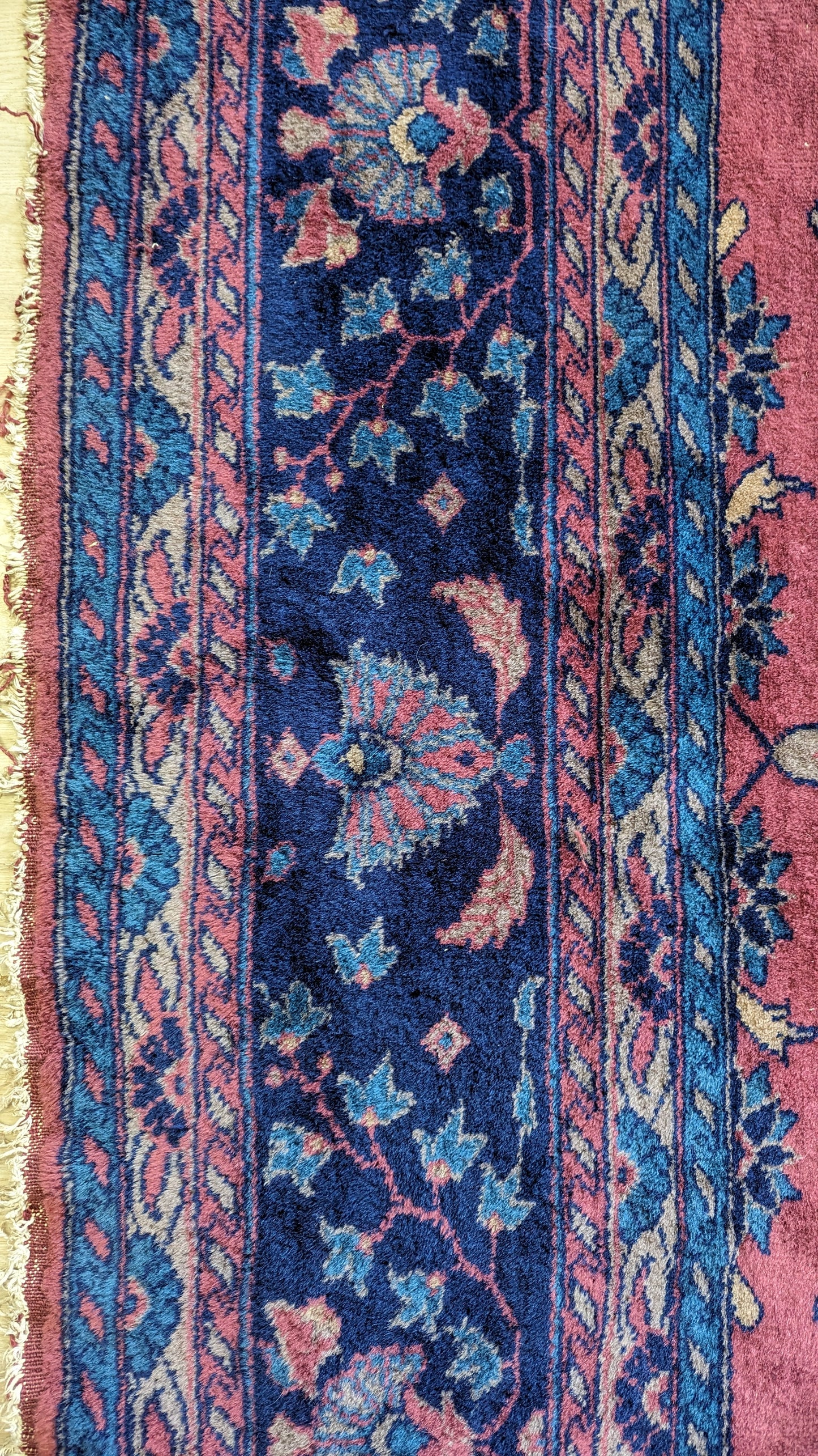 Antique Turkish Rug, 10x13 - "The Plum Rose Palace"