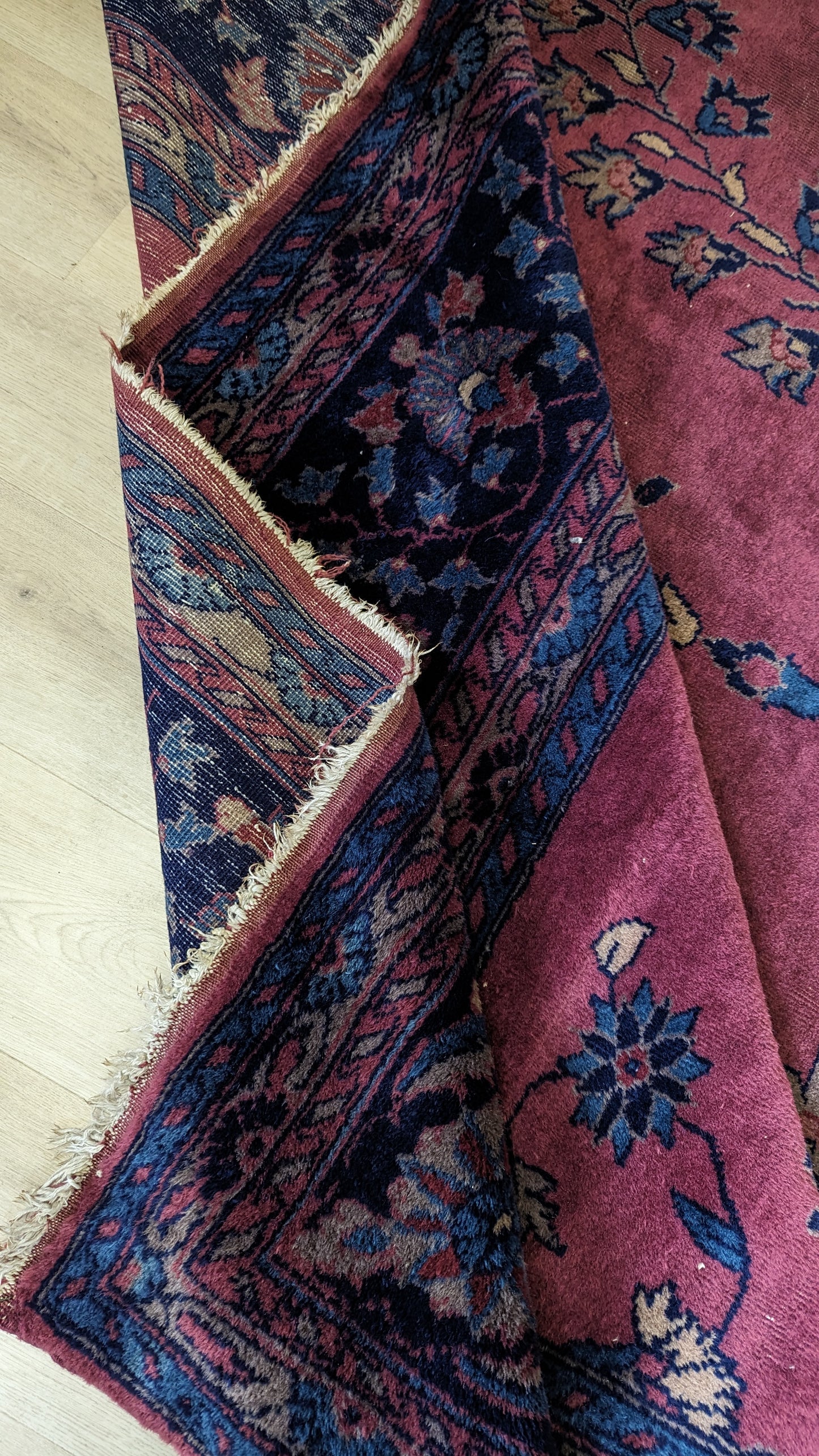 Antique Turkish Rug, 10x13 - "The Plum Rose Palace"