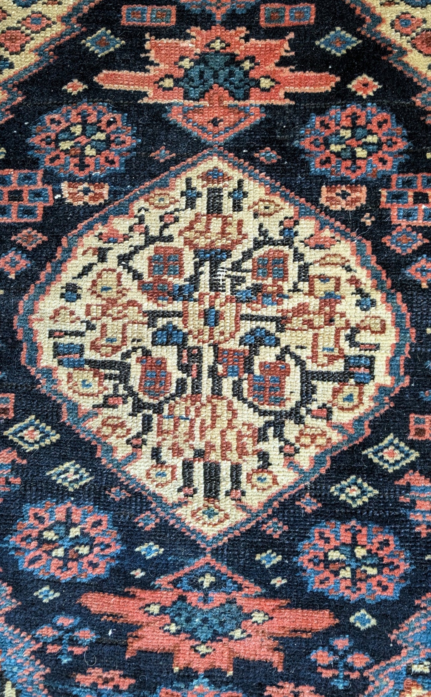 SOLD - Antique Kurdish Persian Runner Rug, 3'7"x11'9"