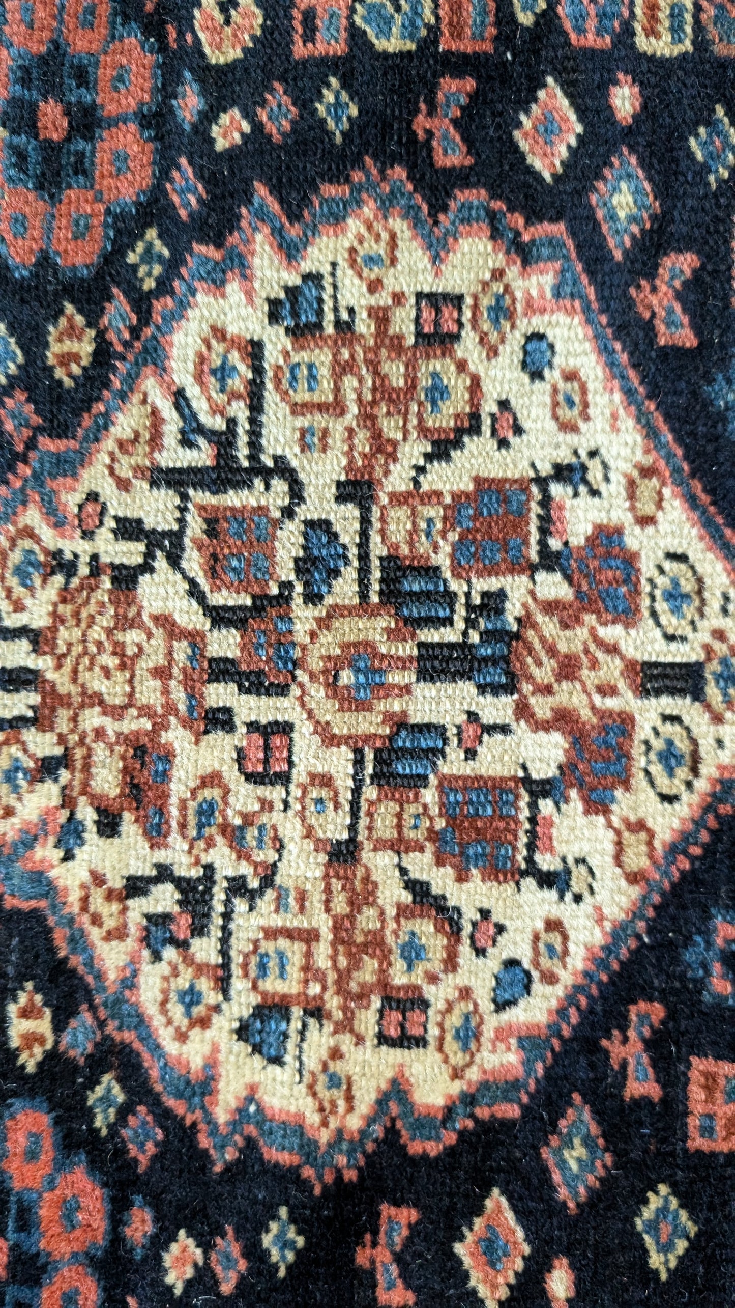 SOLD - Antique Kurdish Persian Runner Rug, 3'7"x11'9"