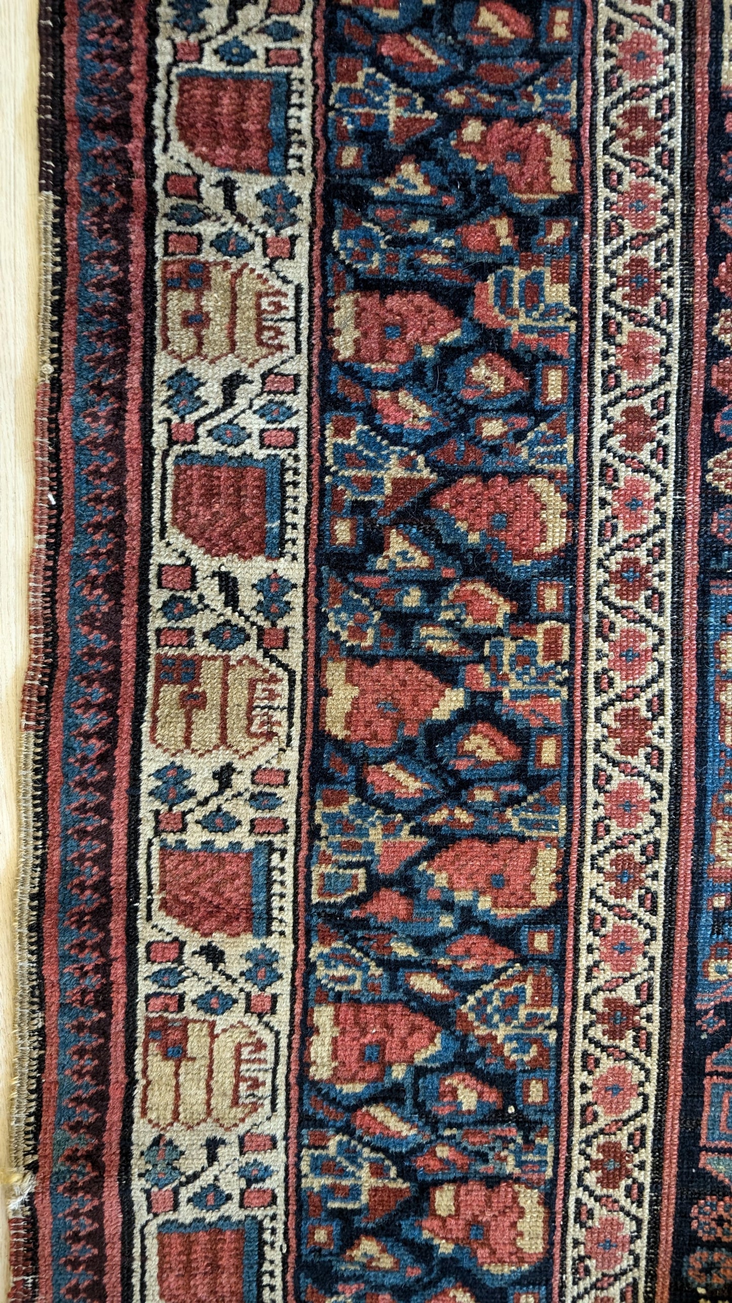 SOLD - Antique Kurdish Persian Runner Rug, 3'7"x11'9"