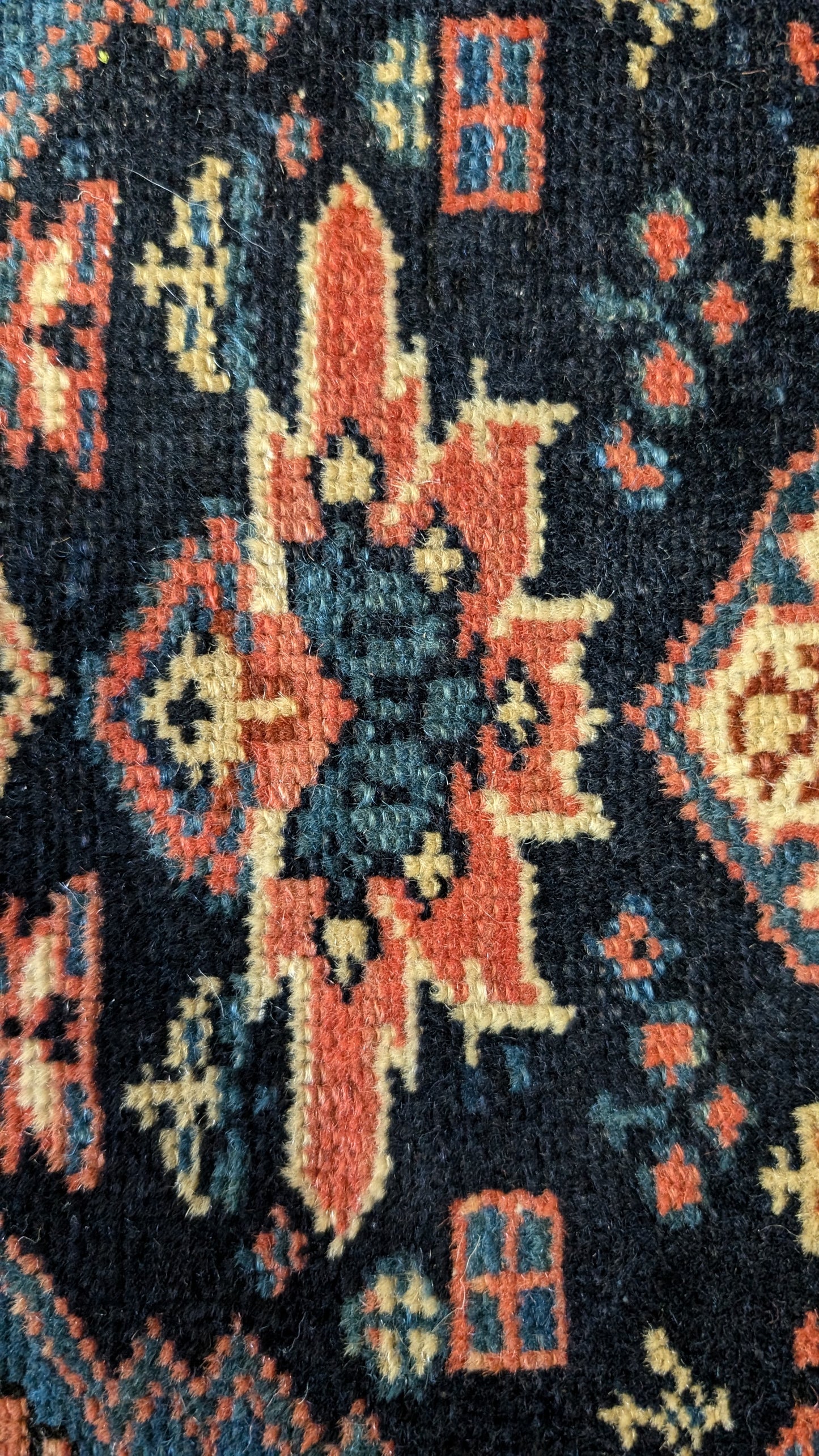SOLD - Antique Kurdish Persian Runner Rug, 3'7"x11'9"