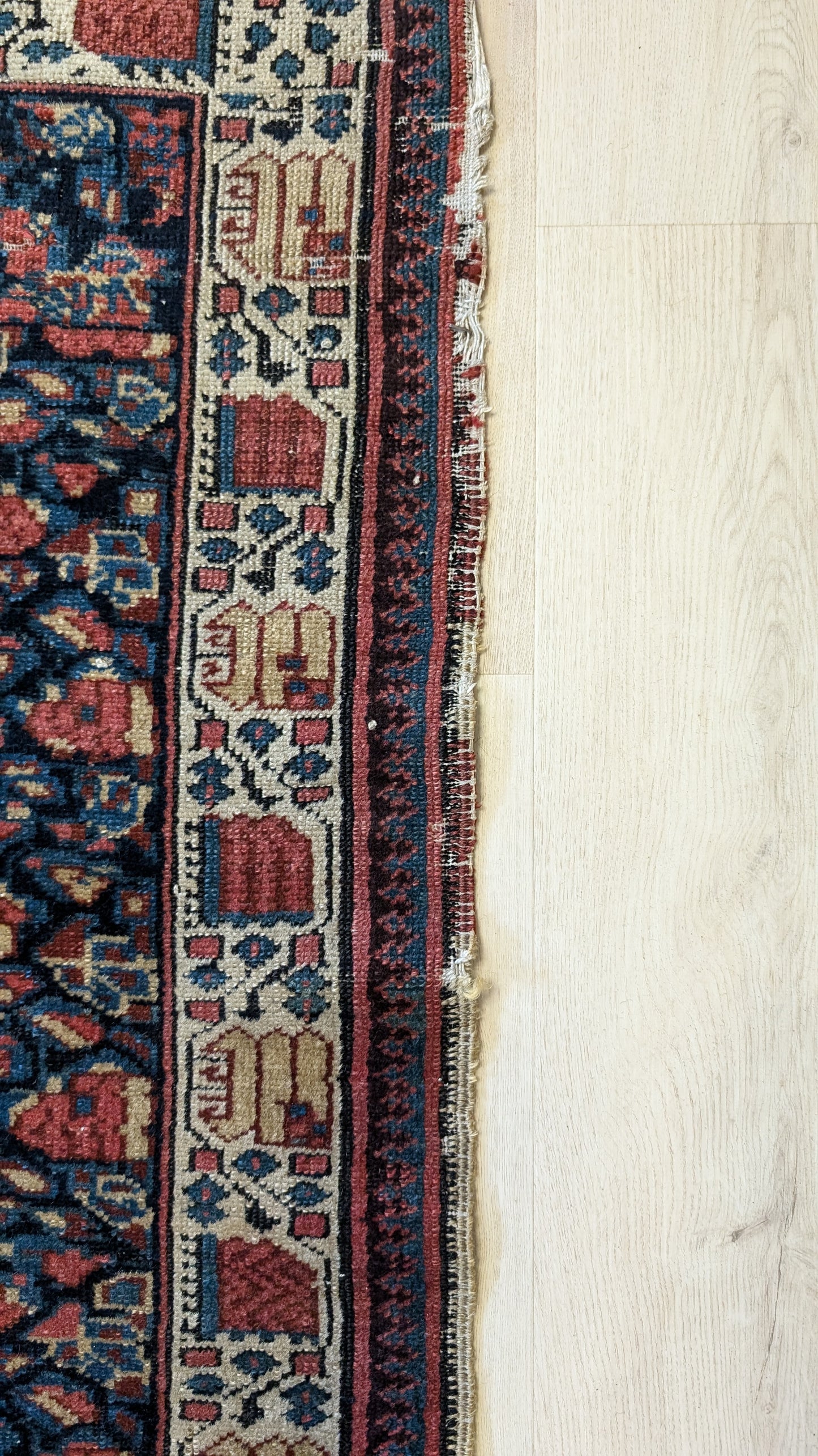 SOLD - Antique Kurdish Persian Runner Rug, 3'7"x11'9"