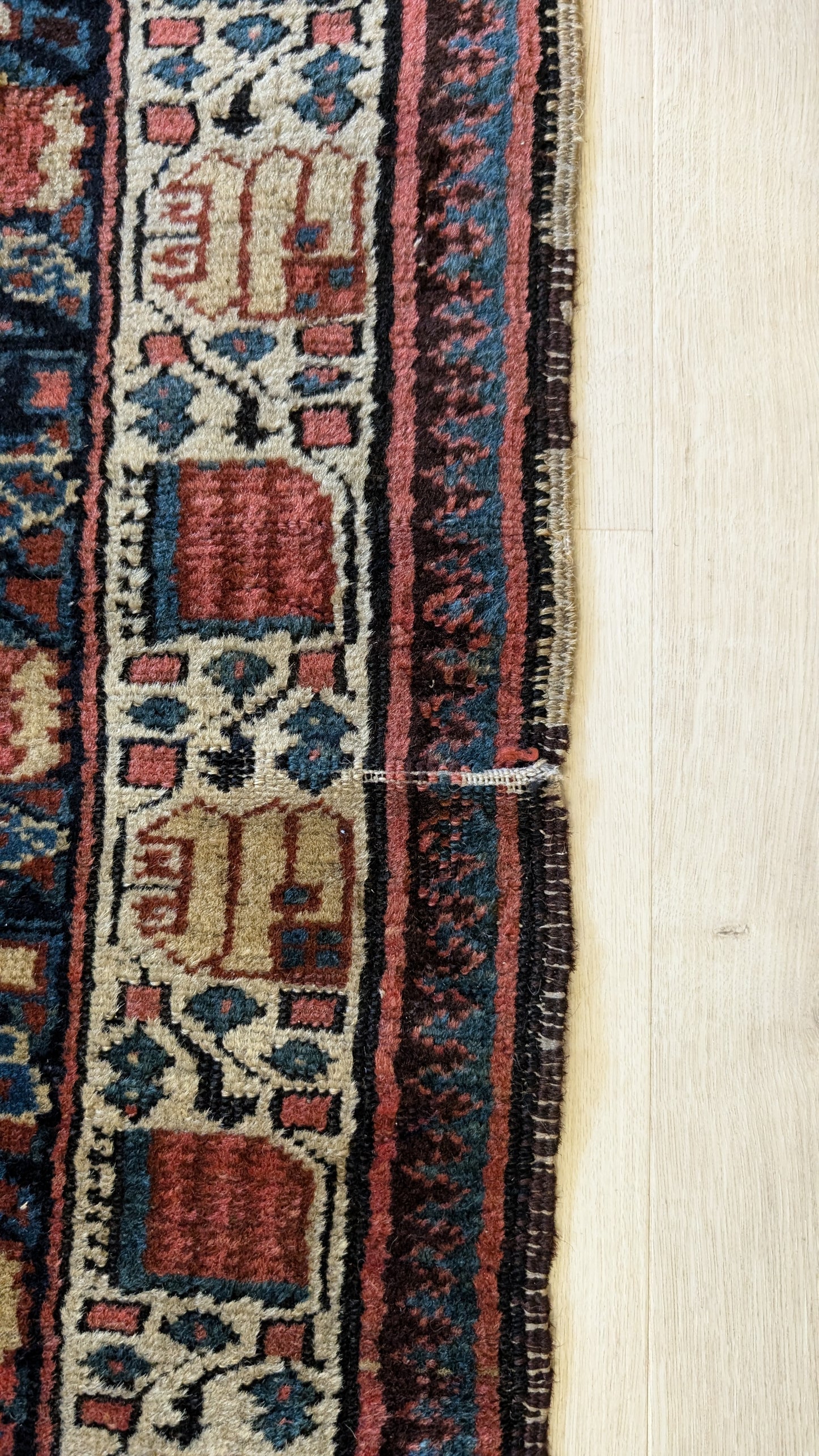 SOLD - Antique Kurdish Persian Runner Rug, 3'7"x11'9"