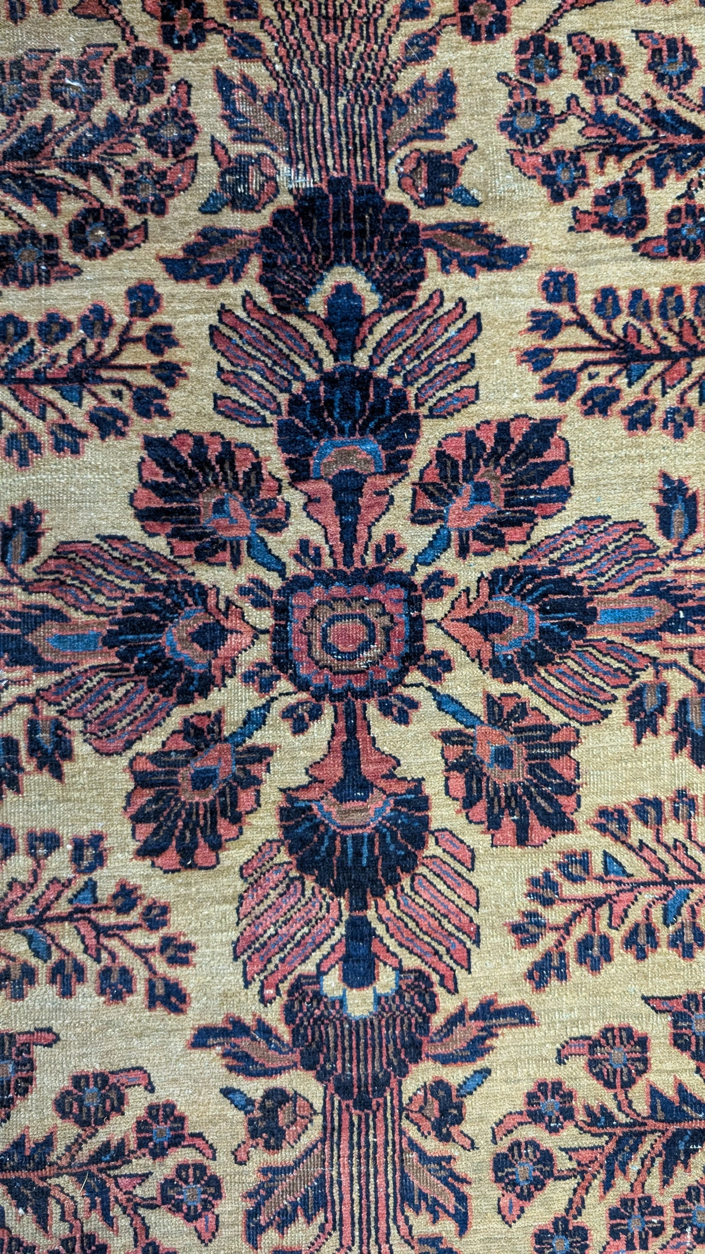 Antique Sarouk Persian Rug, 6'4"x9'2" - The Golden Sarouk