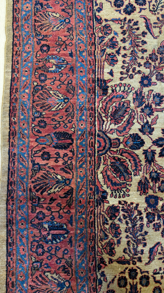 Antique Sarouk Persian Rug, 6'4"x9'2" - The Golden Sarouk