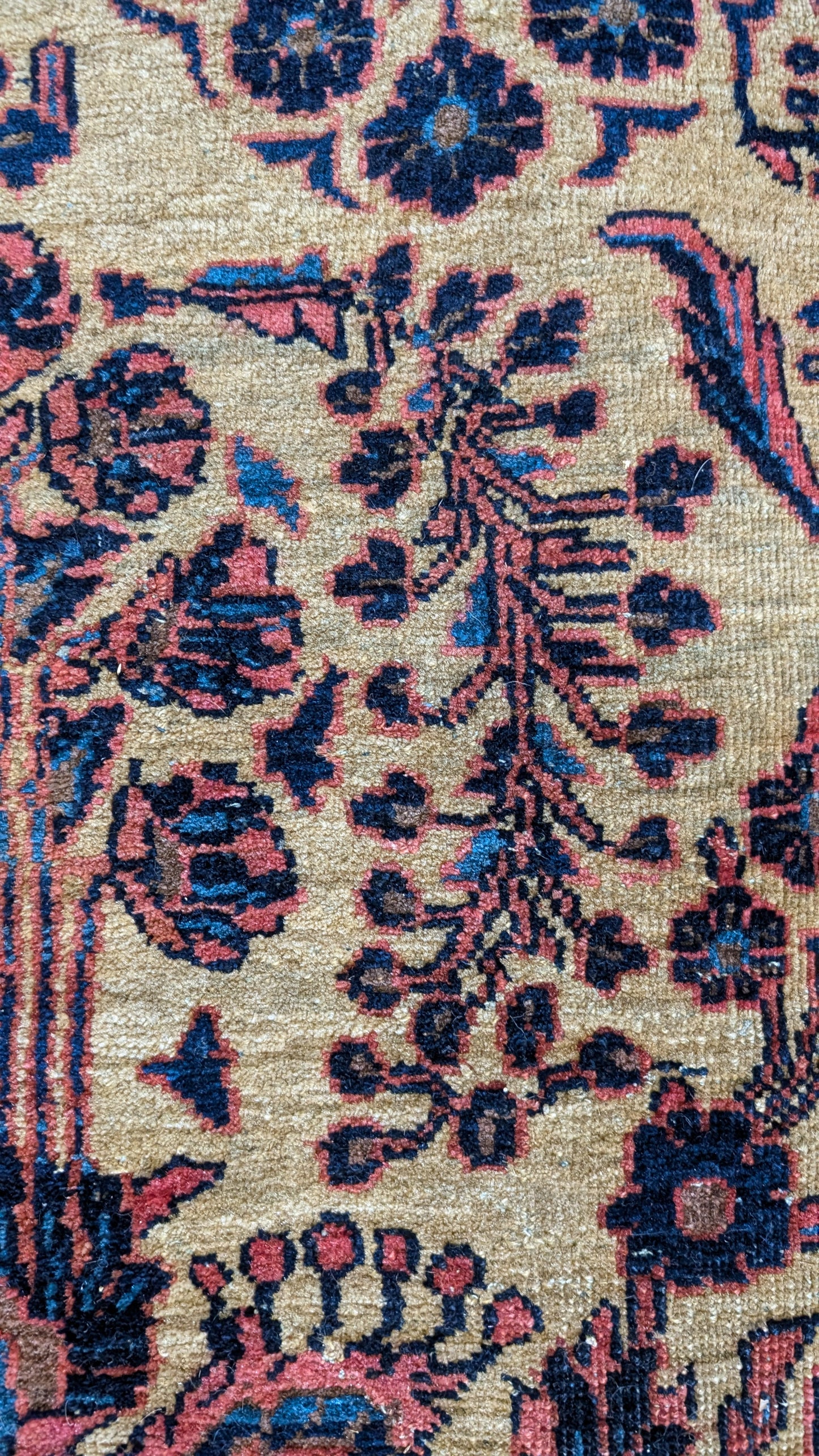 Antique Sarouk Persian Rug, 6'4"x9'2" - The Golden Sarouk