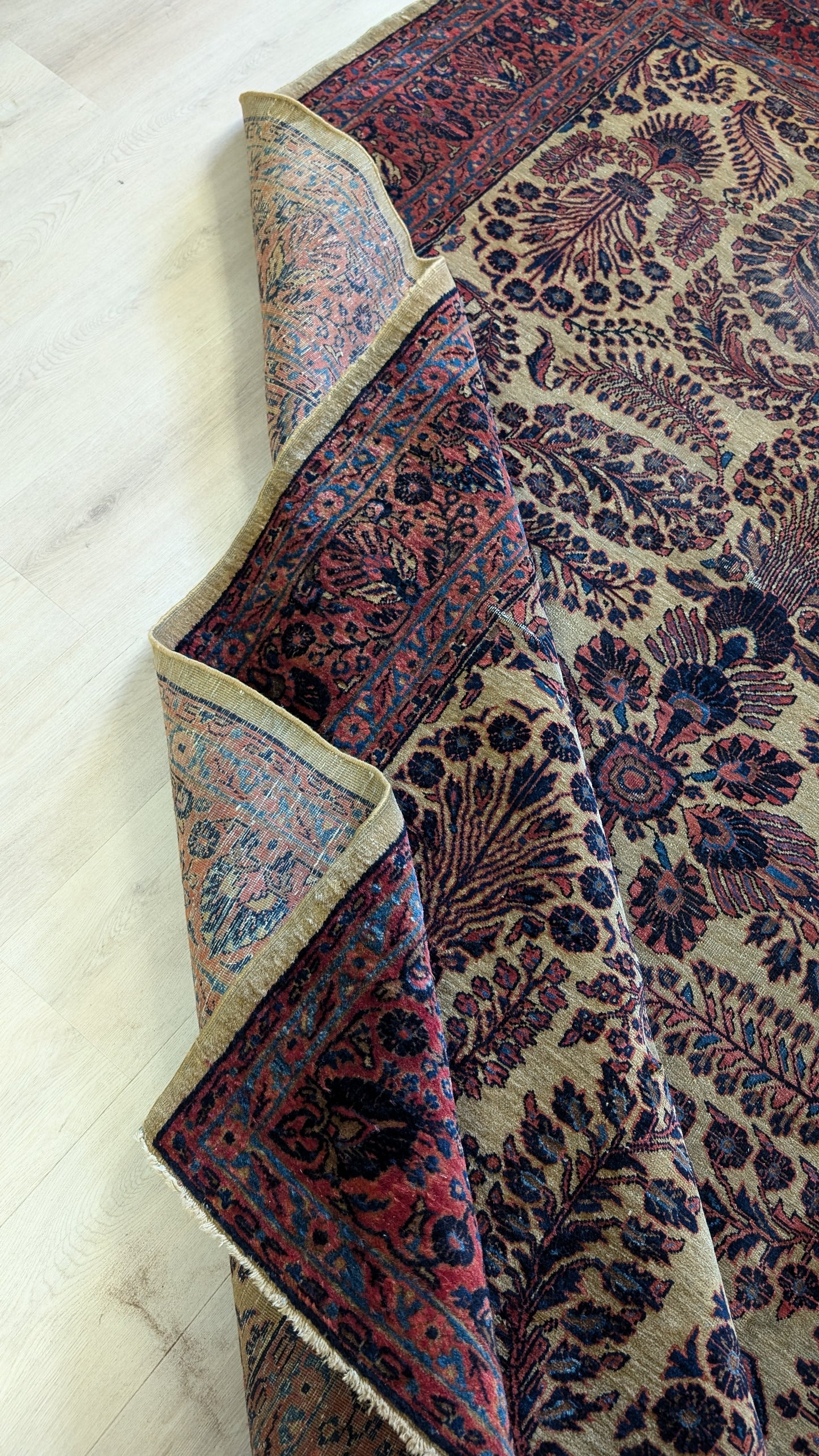 Antique Sarouk Persian Rug, 6'4"x9'2" - The Golden Sarouk