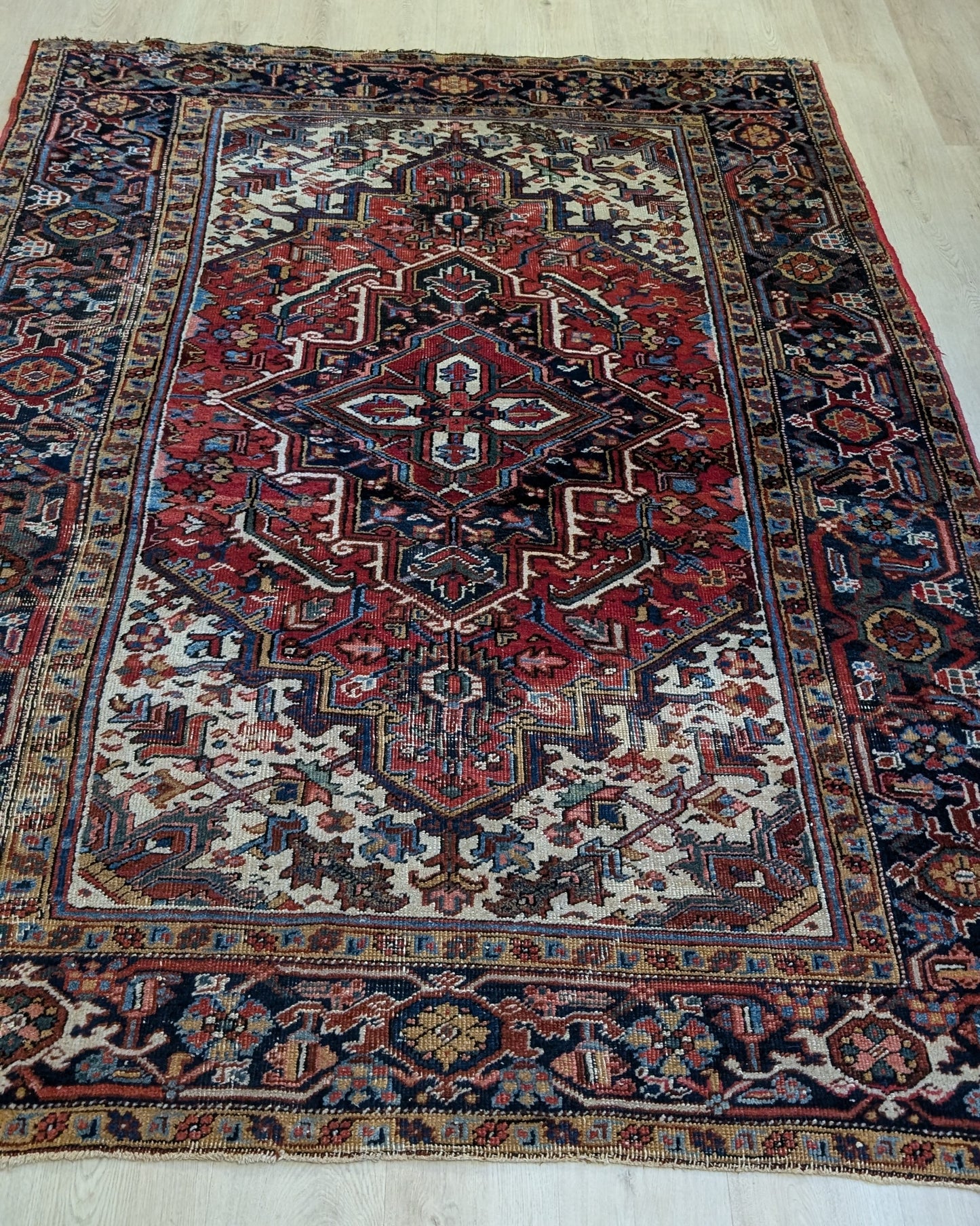 Vintage Heriz Persian Rug, 5'9"x7'10"