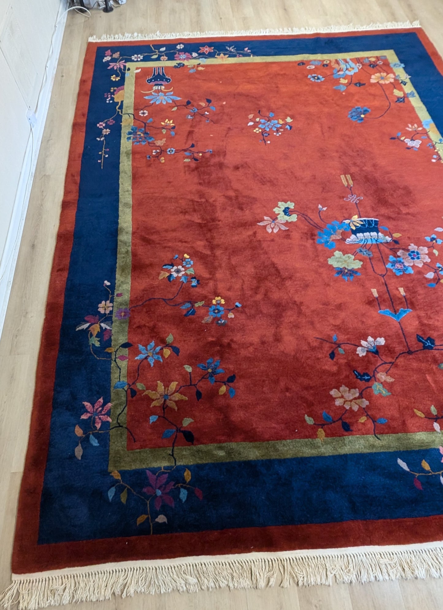 Antique Chinese Art Deco Rug, 9x12