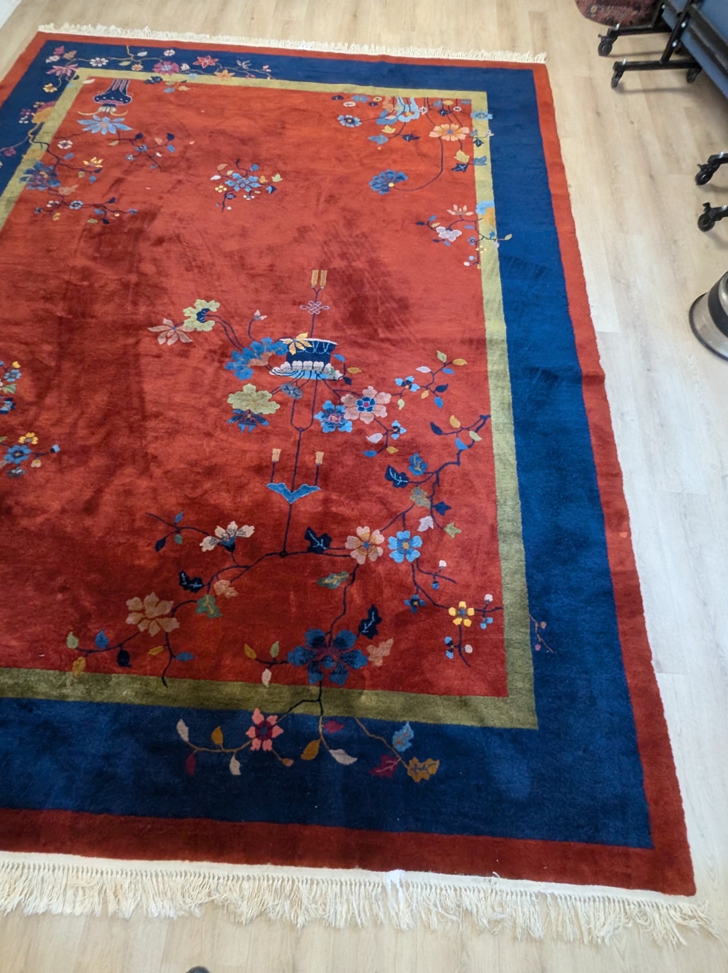 Antique Chinese Art Deco Rug, 9x12
