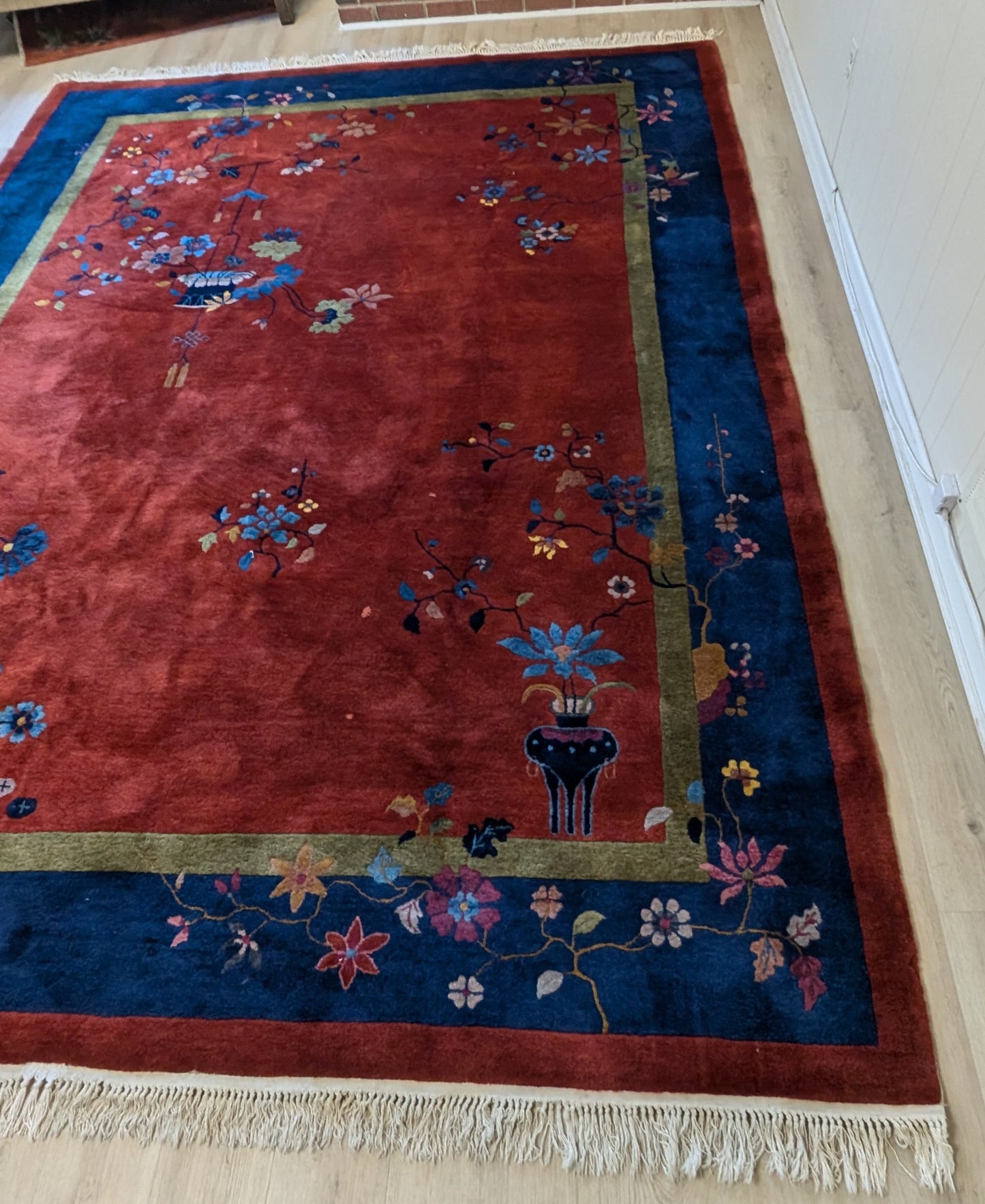 Antique Chinese Art Deco Rug, 9x12