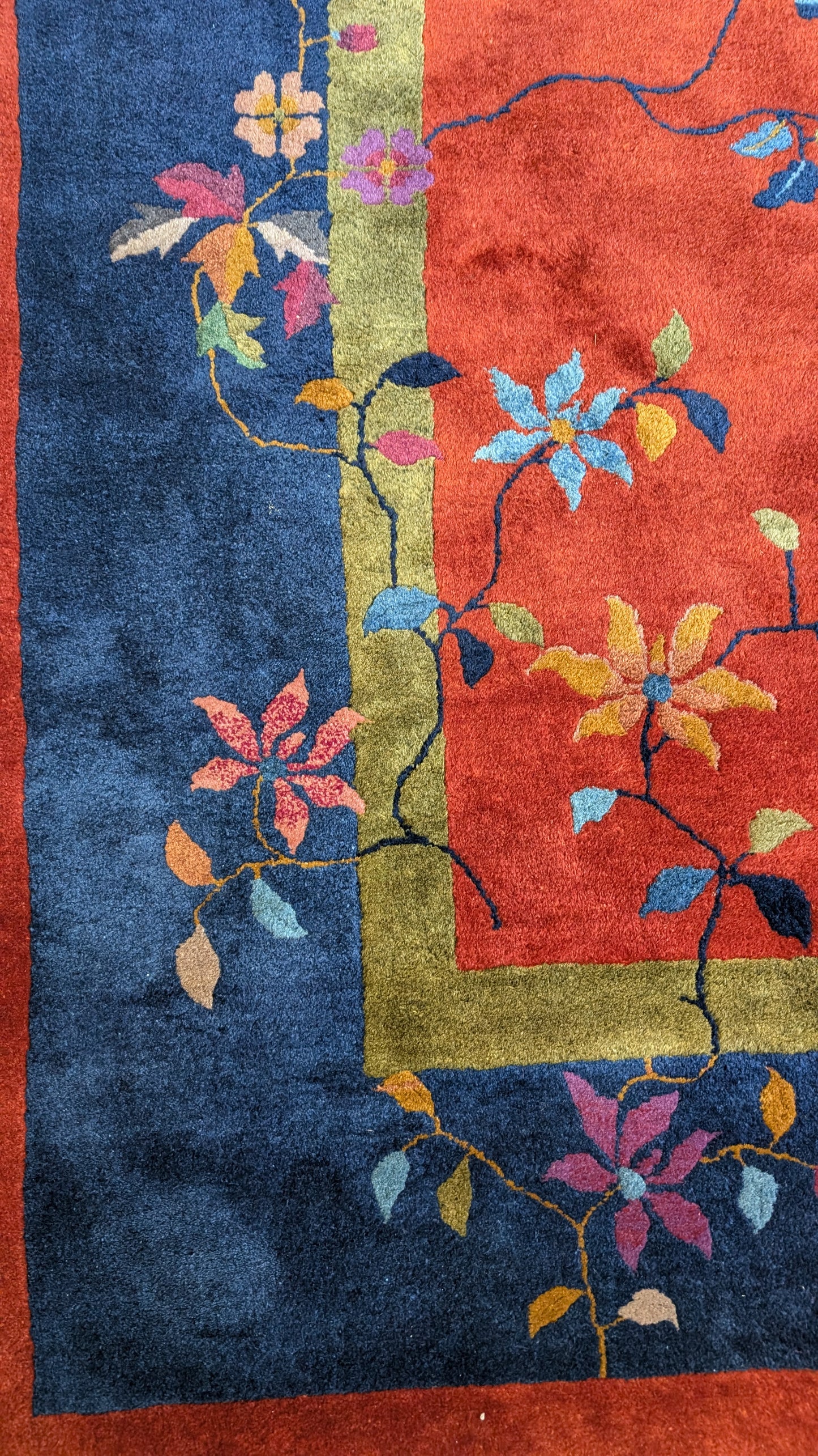 Antique Chinese Art Deco Rug, 9x12