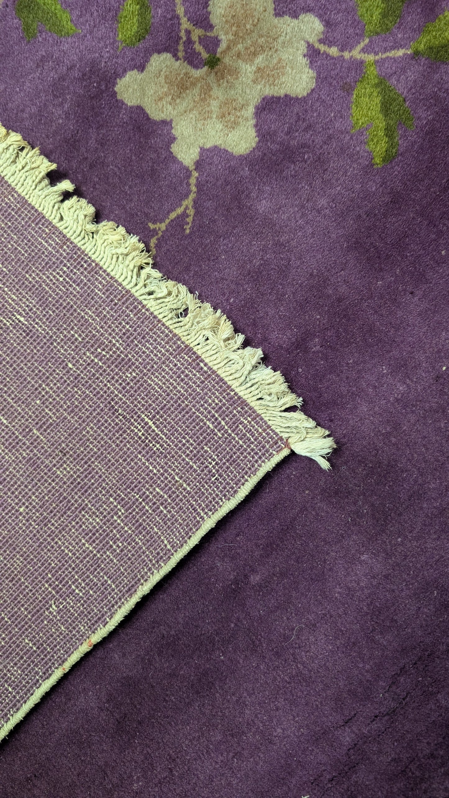 Antique Art Deco Chinese Rug, 9x12, "The Amethyst Deco Dream"