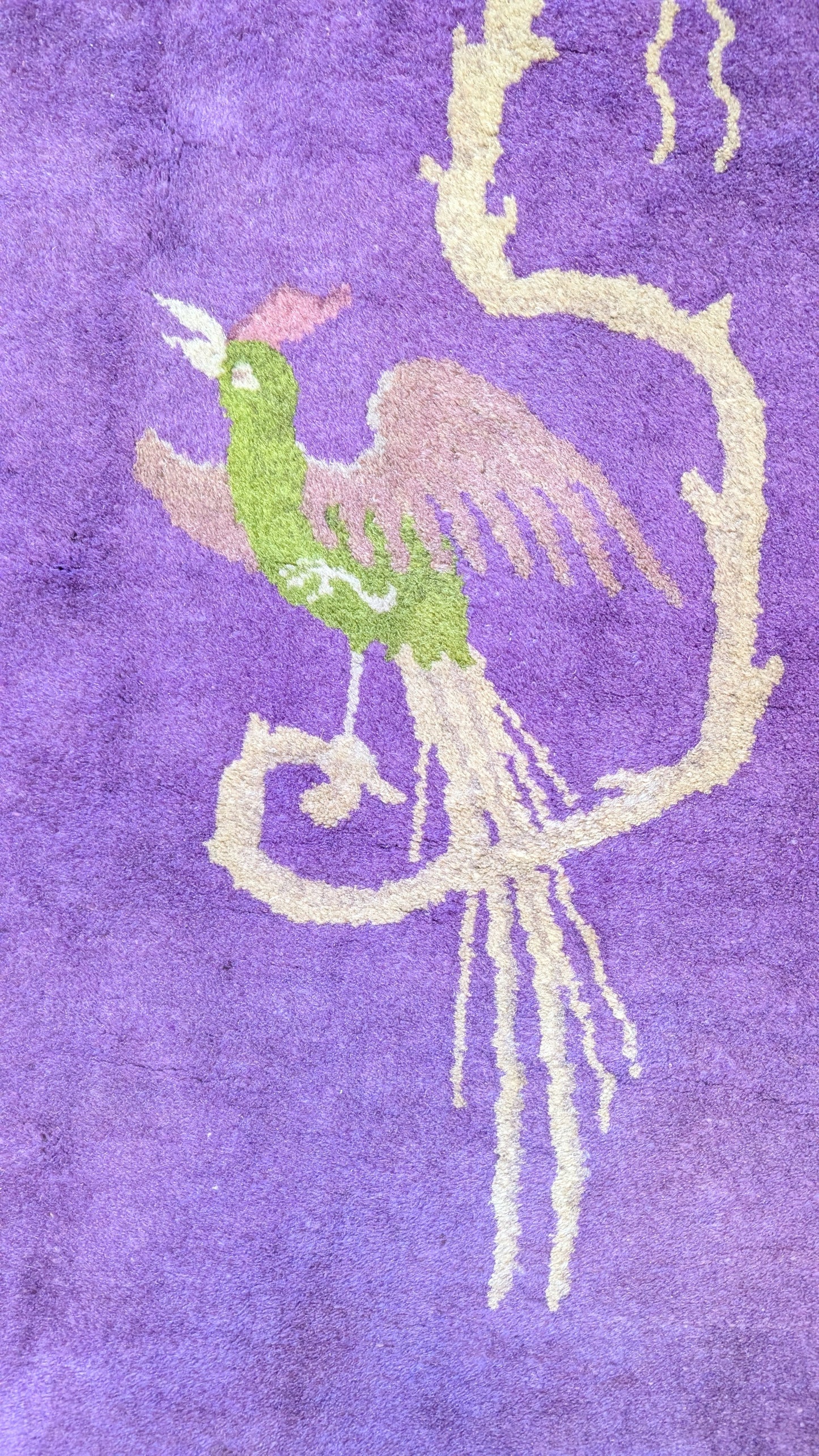 Antique Art Deco Chinese Rug, 9x12, "The Amethyst Deco Dream"
