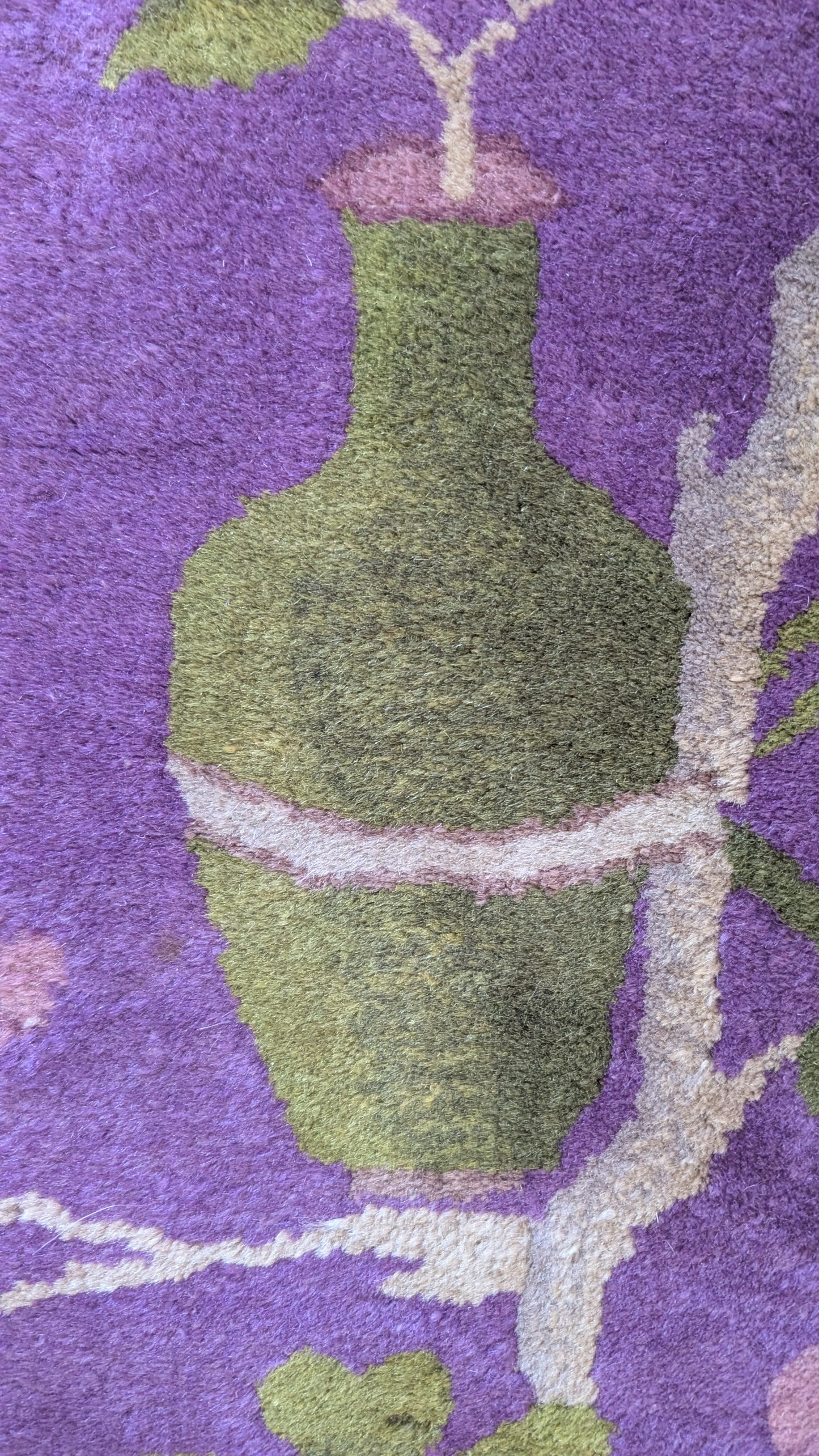 Antique Art Deco Chinese Rug, 9x12, "The Amethyst Deco Dream"