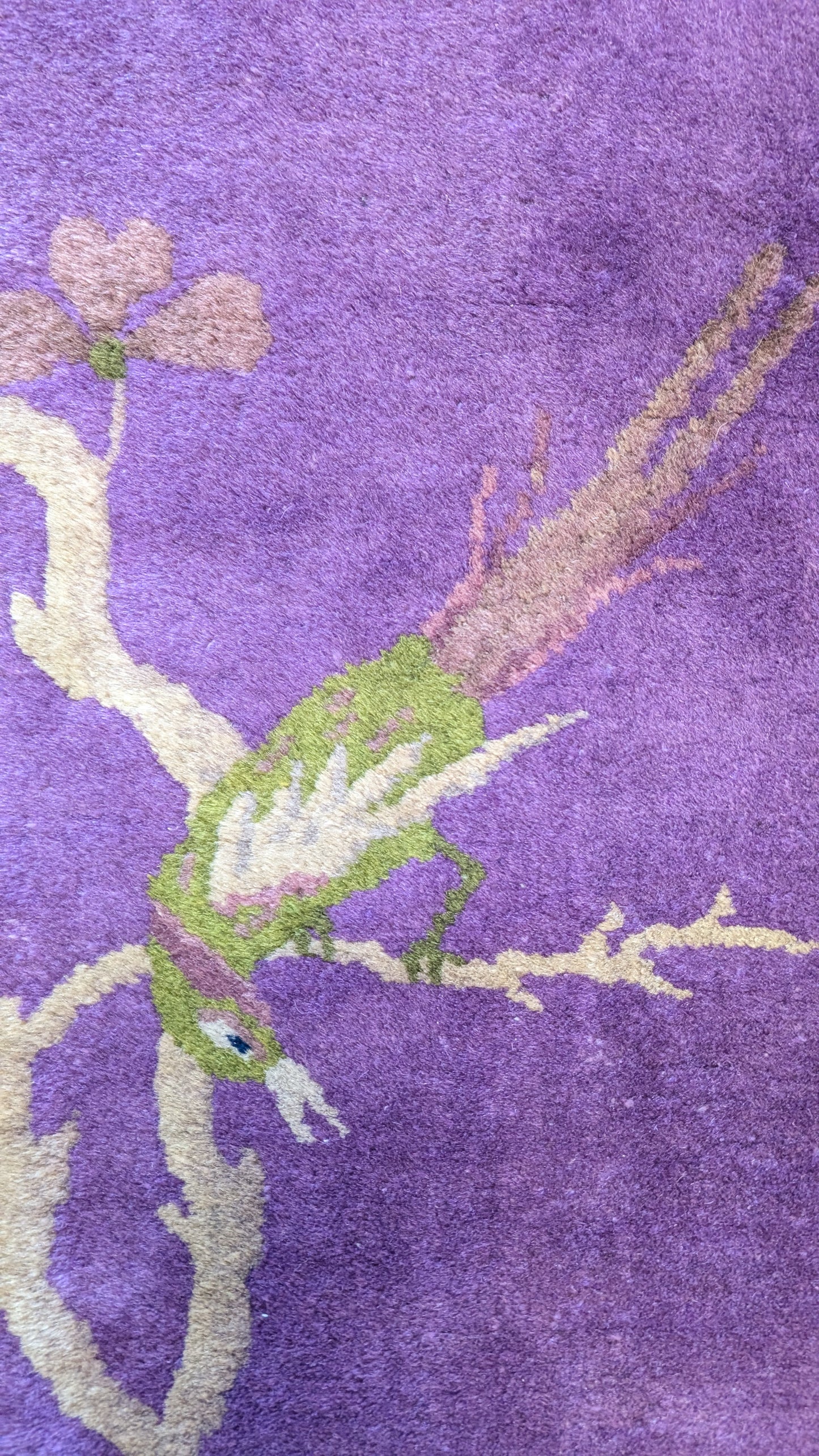 Antique Art Deco Chinese Rug, 9x12, "The Amethyst Deco Dream"