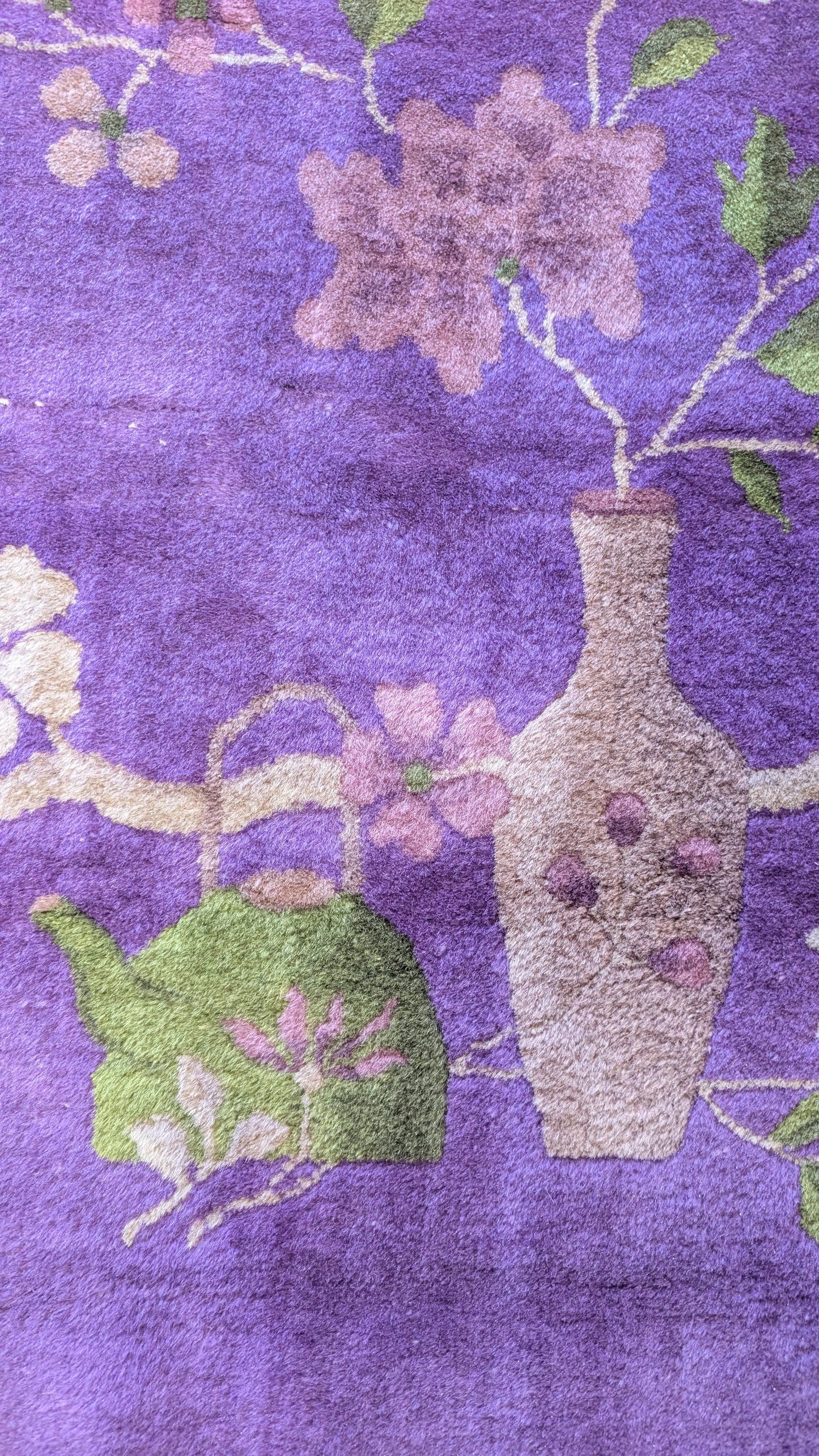 Antique Art Deco Chinese Rug, 9x12, "The Amethyst Deco Dream"