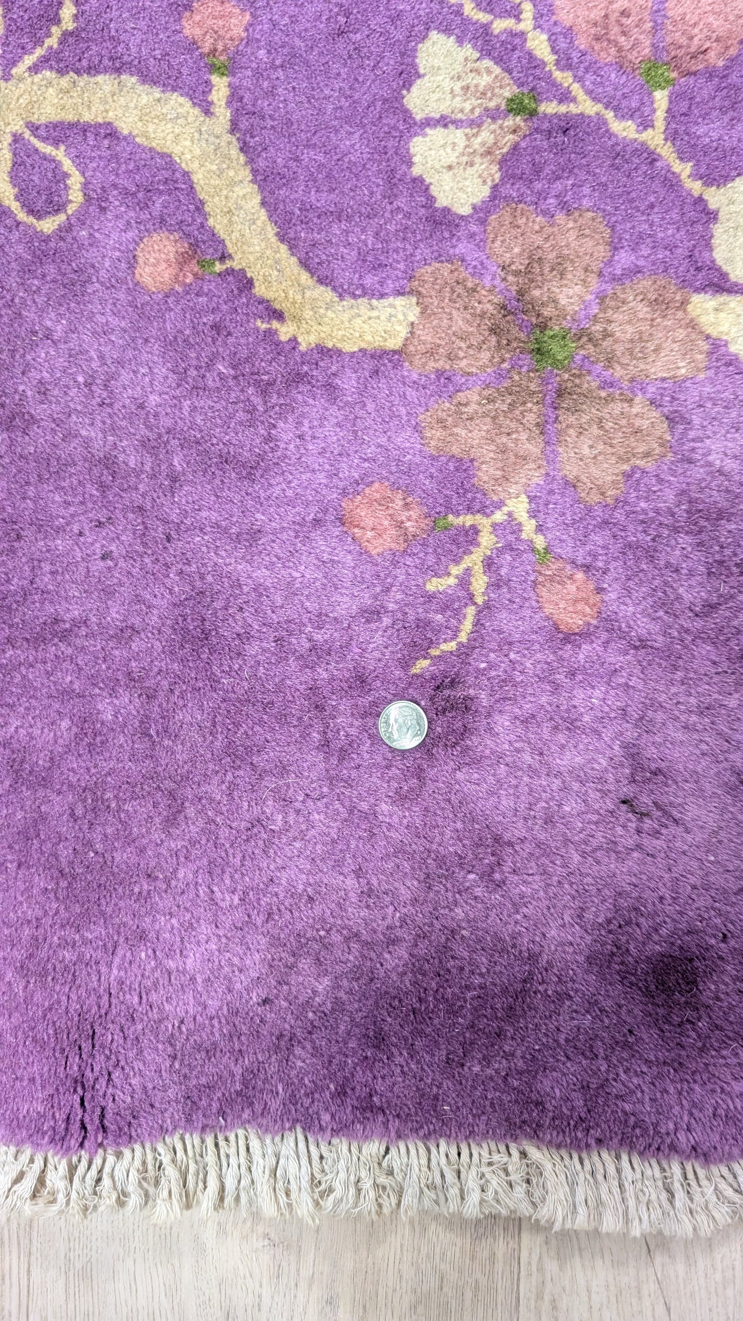 Antique Art Deco Chinese Rug, 9x12, "The Amethyst Deco Dream"
