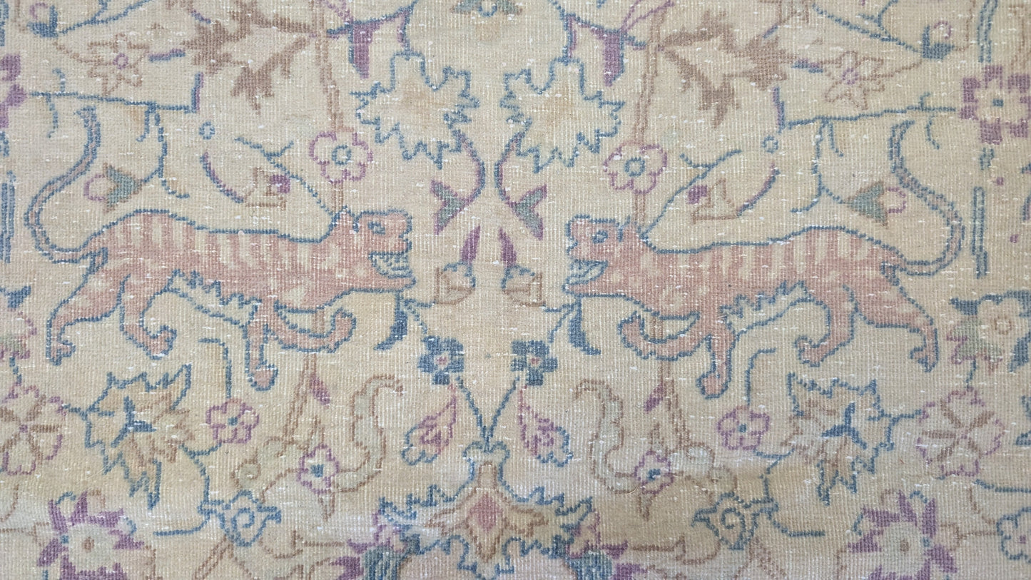 Signed Antique Tabriz Persian Rug, 8x11