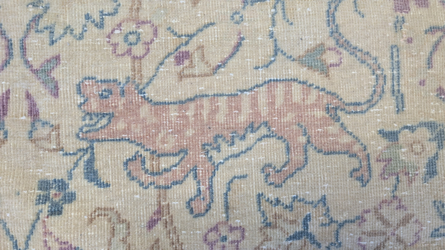 Signed Antique Tabriz Persian Rug, 8x11