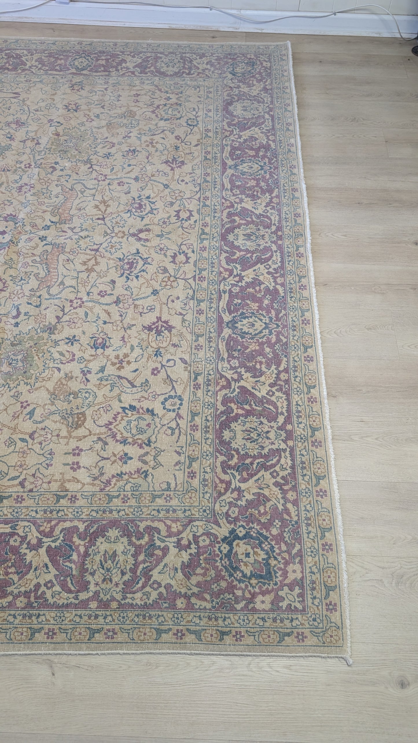 Signed Antique Tabriz Persian Rug, 8x11