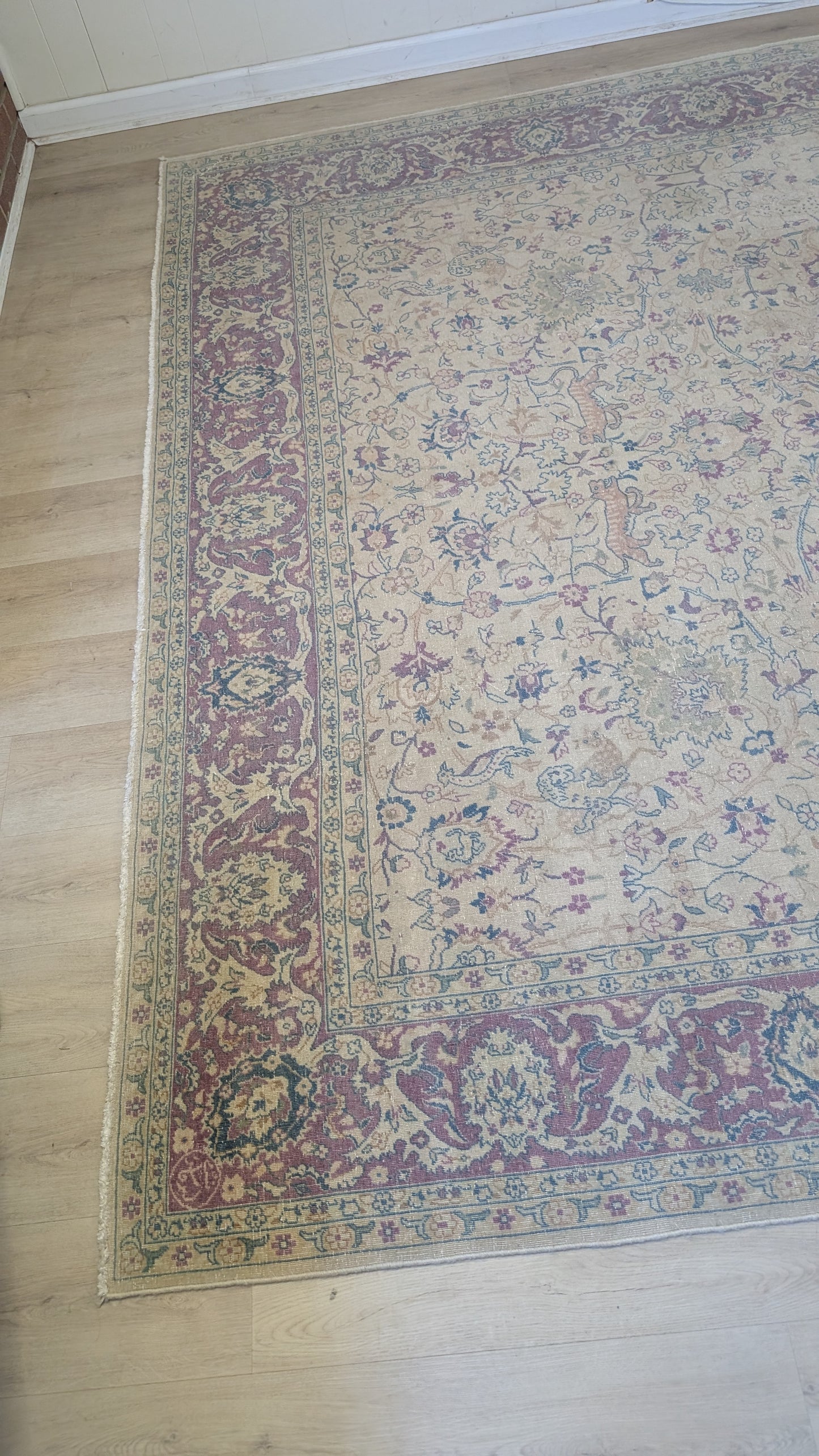 Signed Antique Tabriz Persian Rug, 8x11