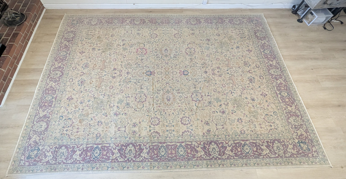 Signed Antique Tabriz Persian Rug, 8x11