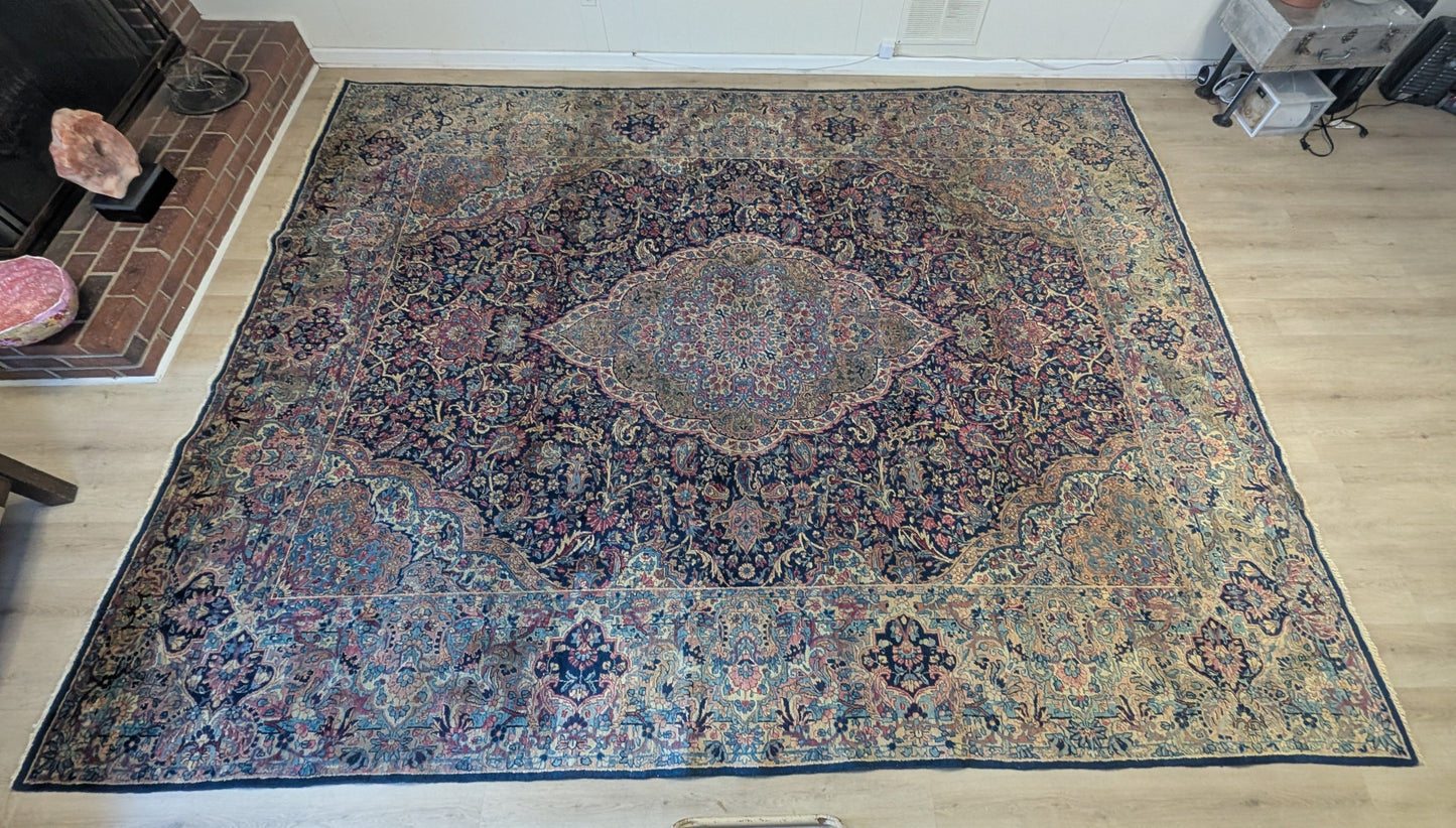 Antique Persian Kerman Rug, 9'8"x12'4"