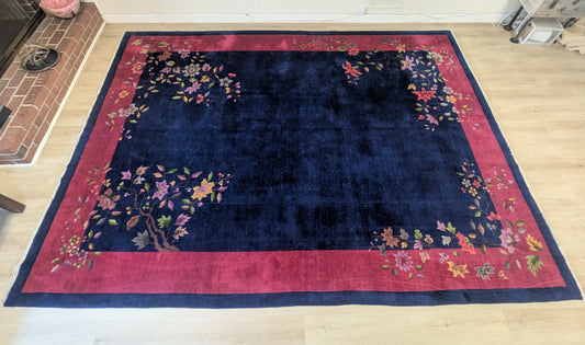 SOLD - Antique Chinese Art Deco Rug, 9x12