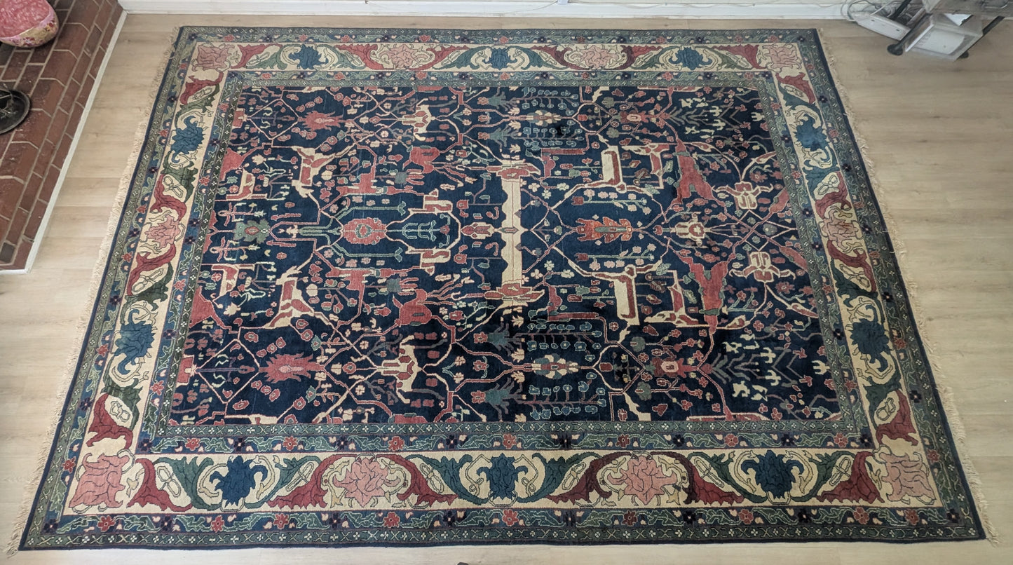 Vintage Oriental Rug, 10x13 - "The Wanderer's Palace"