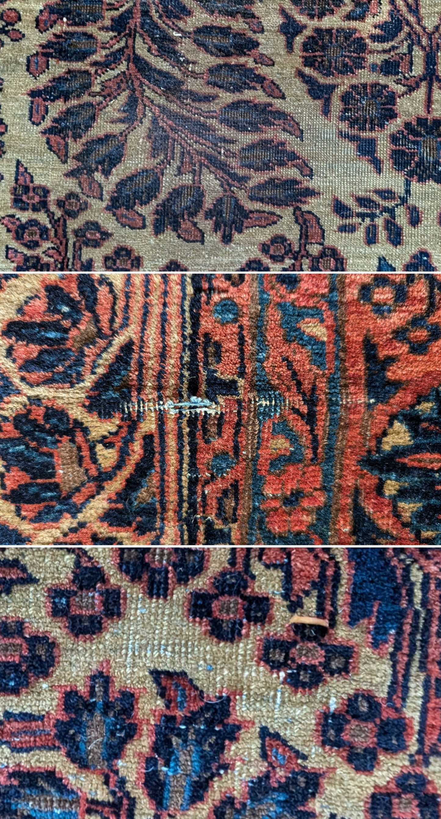 Antique Sarouk Persian Rug, 6'4"x9'2" - The Golden Sarouk