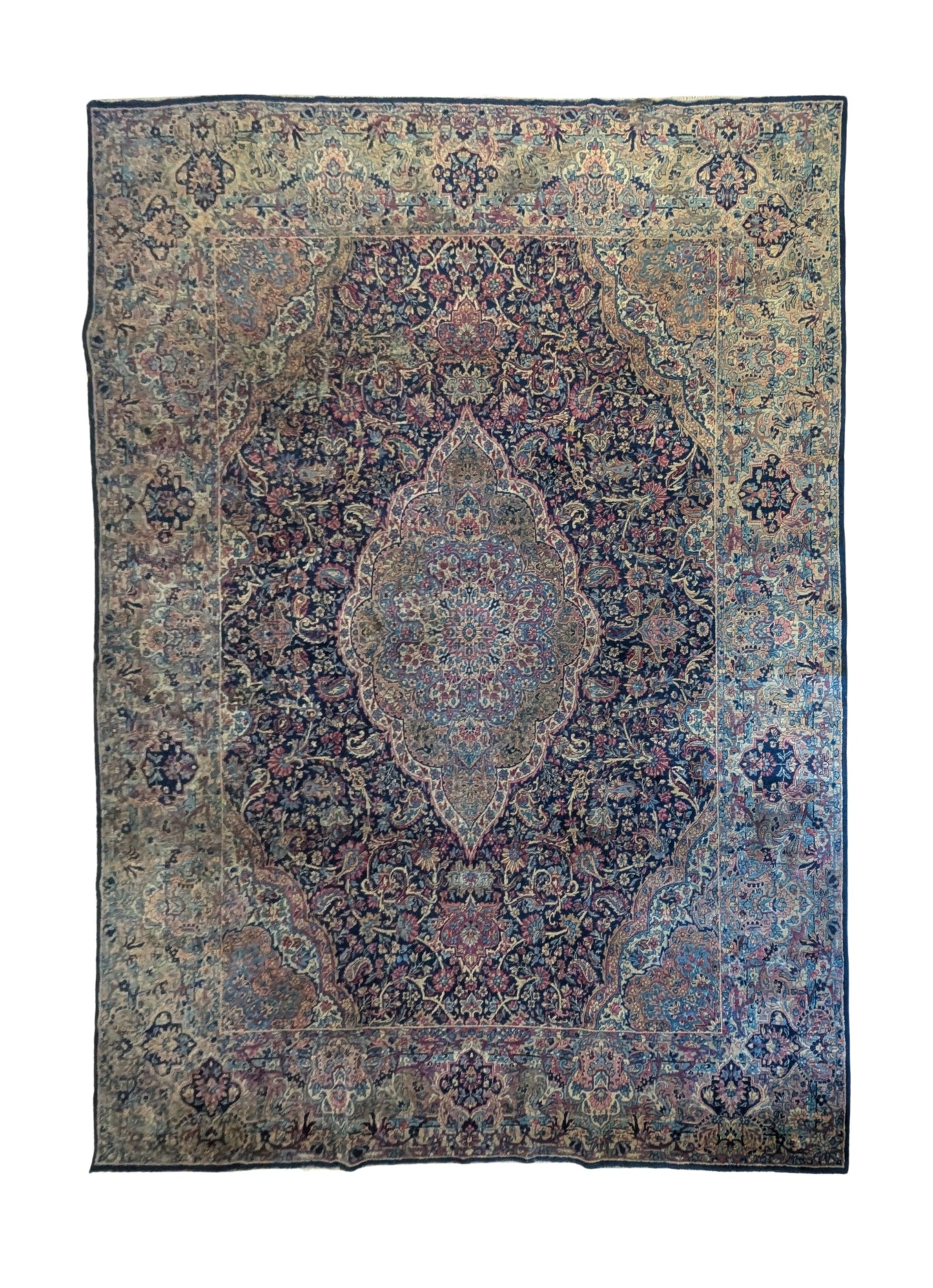 Antique Persian Kerman Rug, 9'8"x12'4"