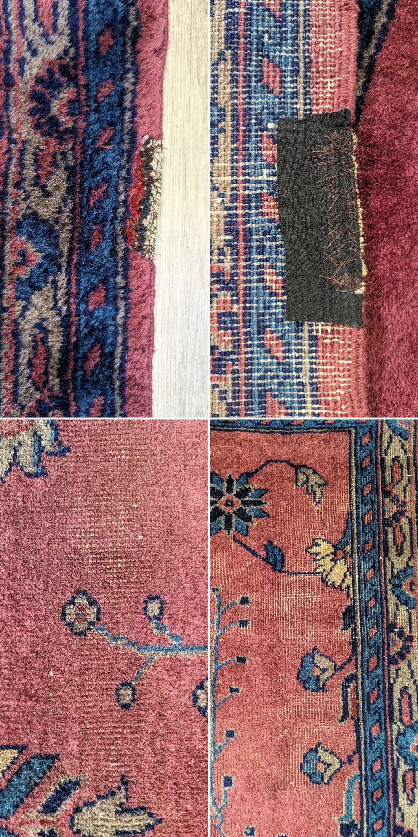 Antique Turkish Rug, 10x13 - "The Plum Rose Palace"