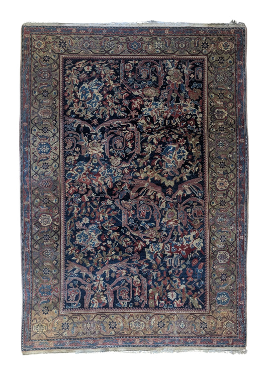 Vintage Oriental Rug, 5x7 - The Indigo Garden