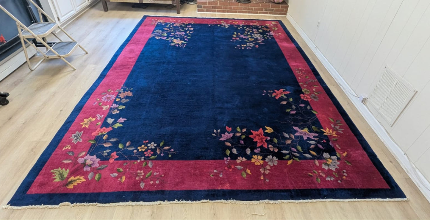 SOLD - Antique Chinese Art Deco Rug, 9x12