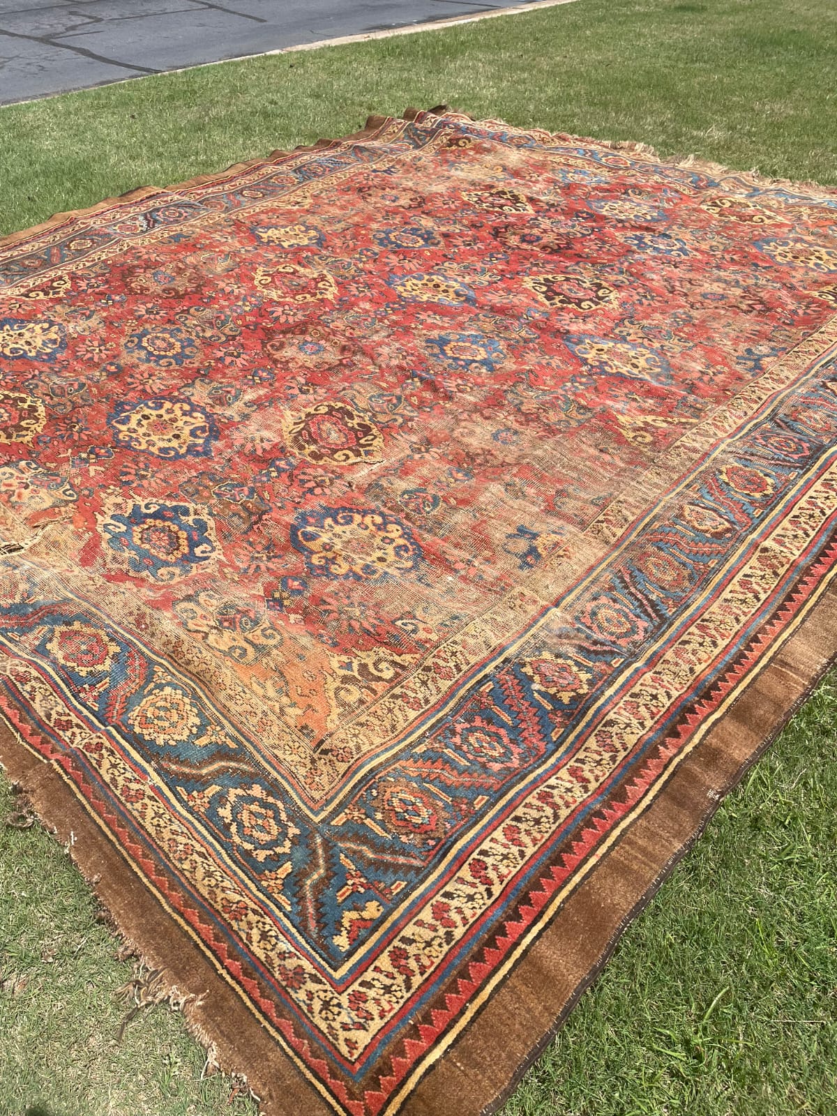 Antique Bakhshaish Persian Rug, 11'x12'6"