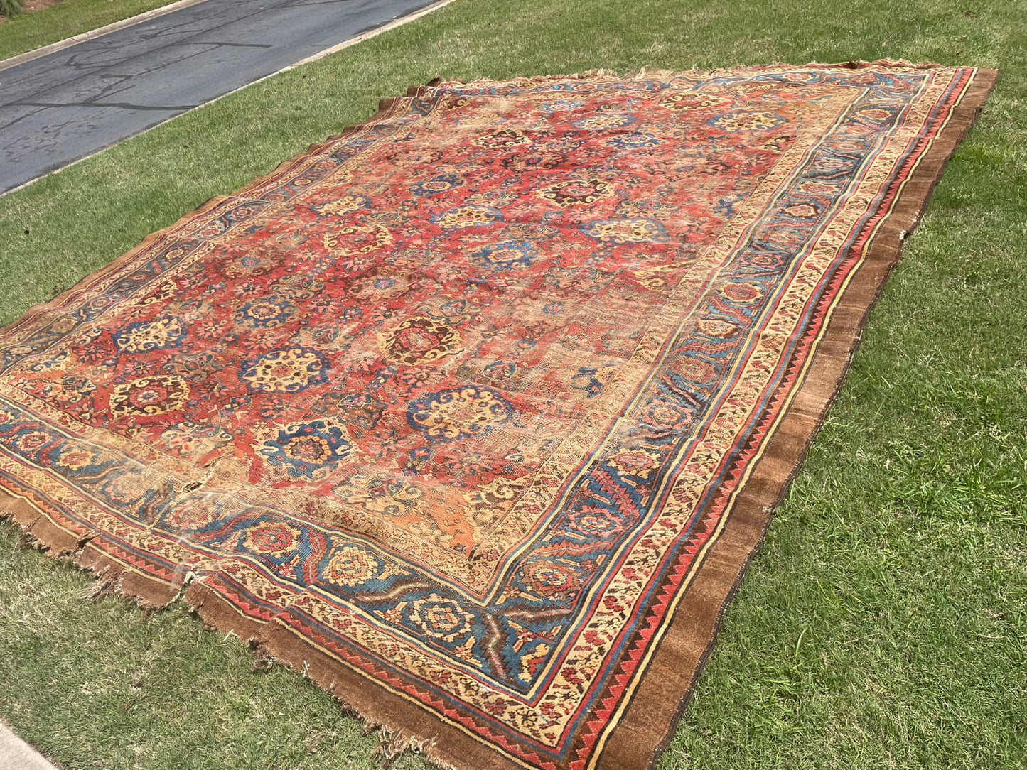 Antique Bakhshaish Persian Rug, 11'x12'6"